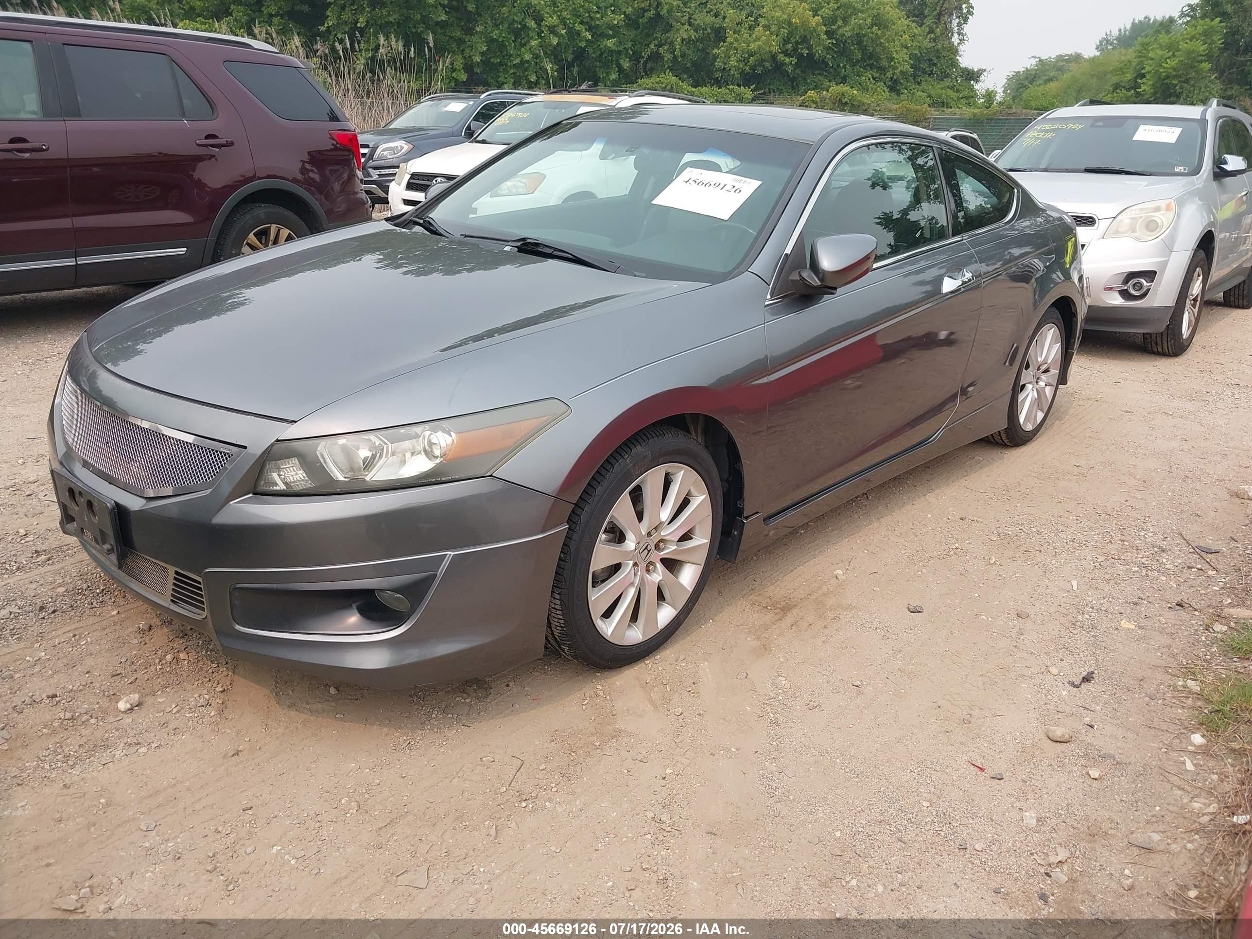 2009 Honda Accord 3.5 Ex-l Gray vin: 1HGCS228X9A000229
