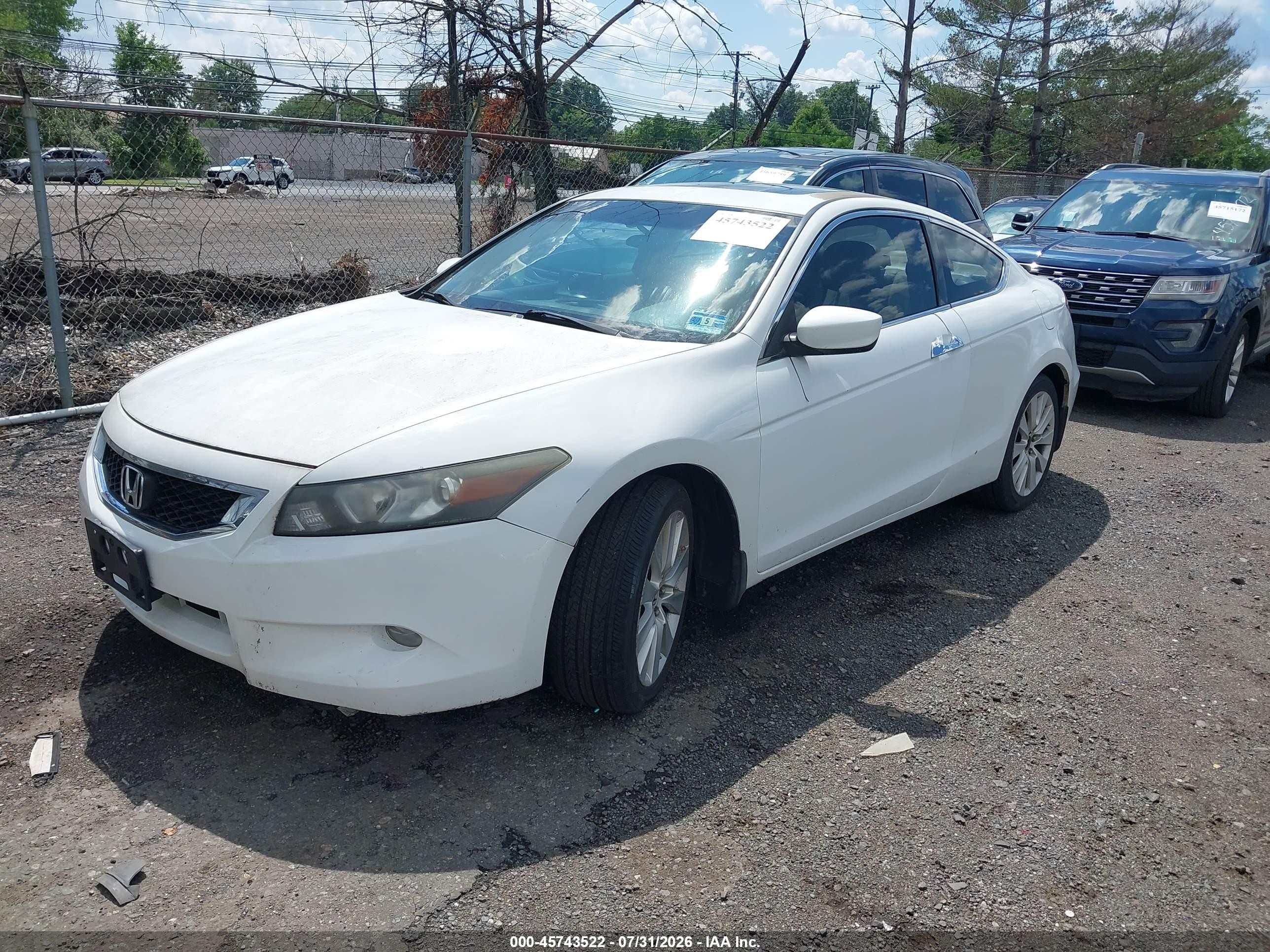 2009 Honda Accord 3.5 Ex-l Белый vin: 1HGCS228X9A003499