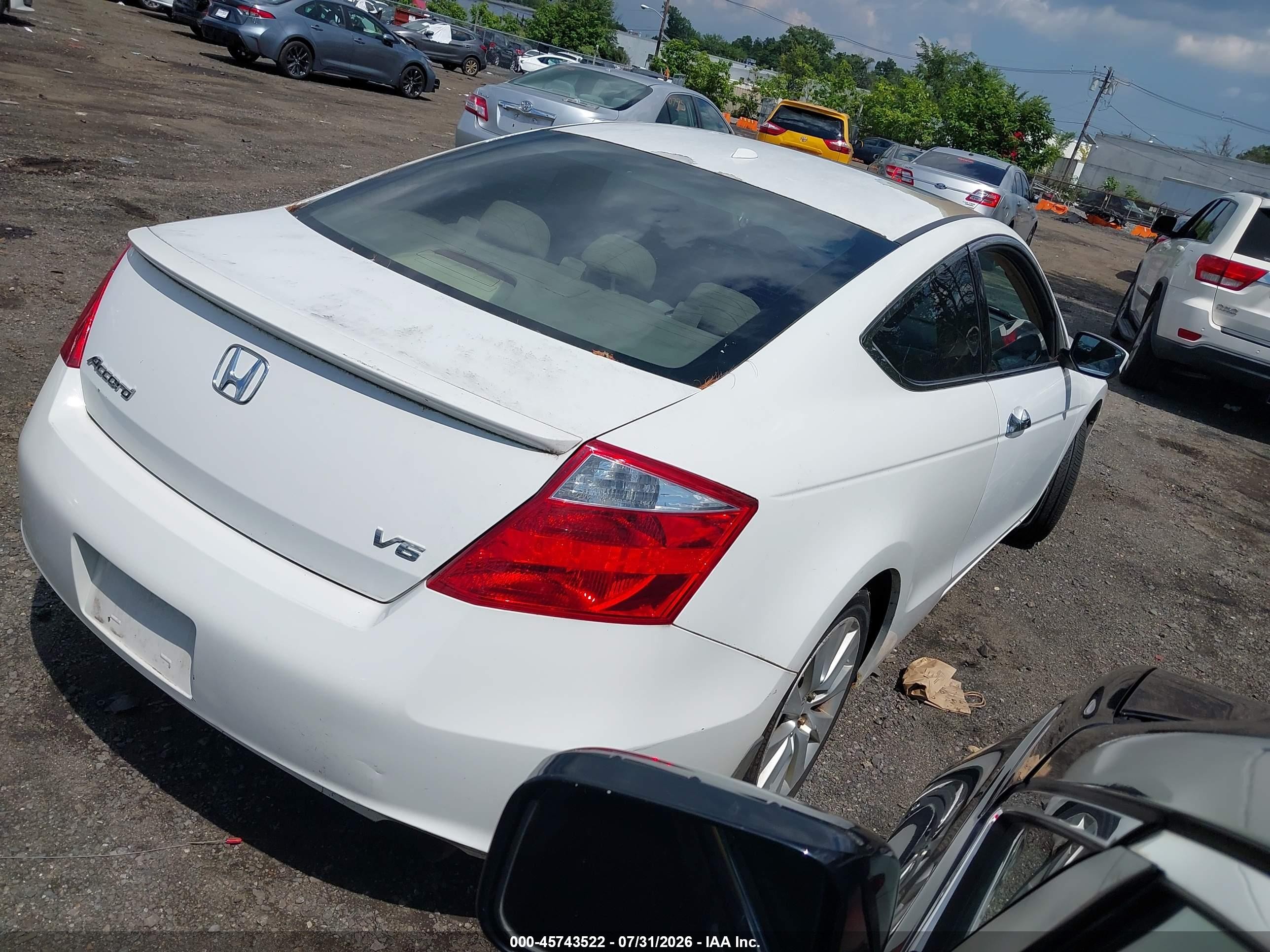 2009 Honda Accord 3.5 Ex-l Белый vin: 1HGCS228X9A003499