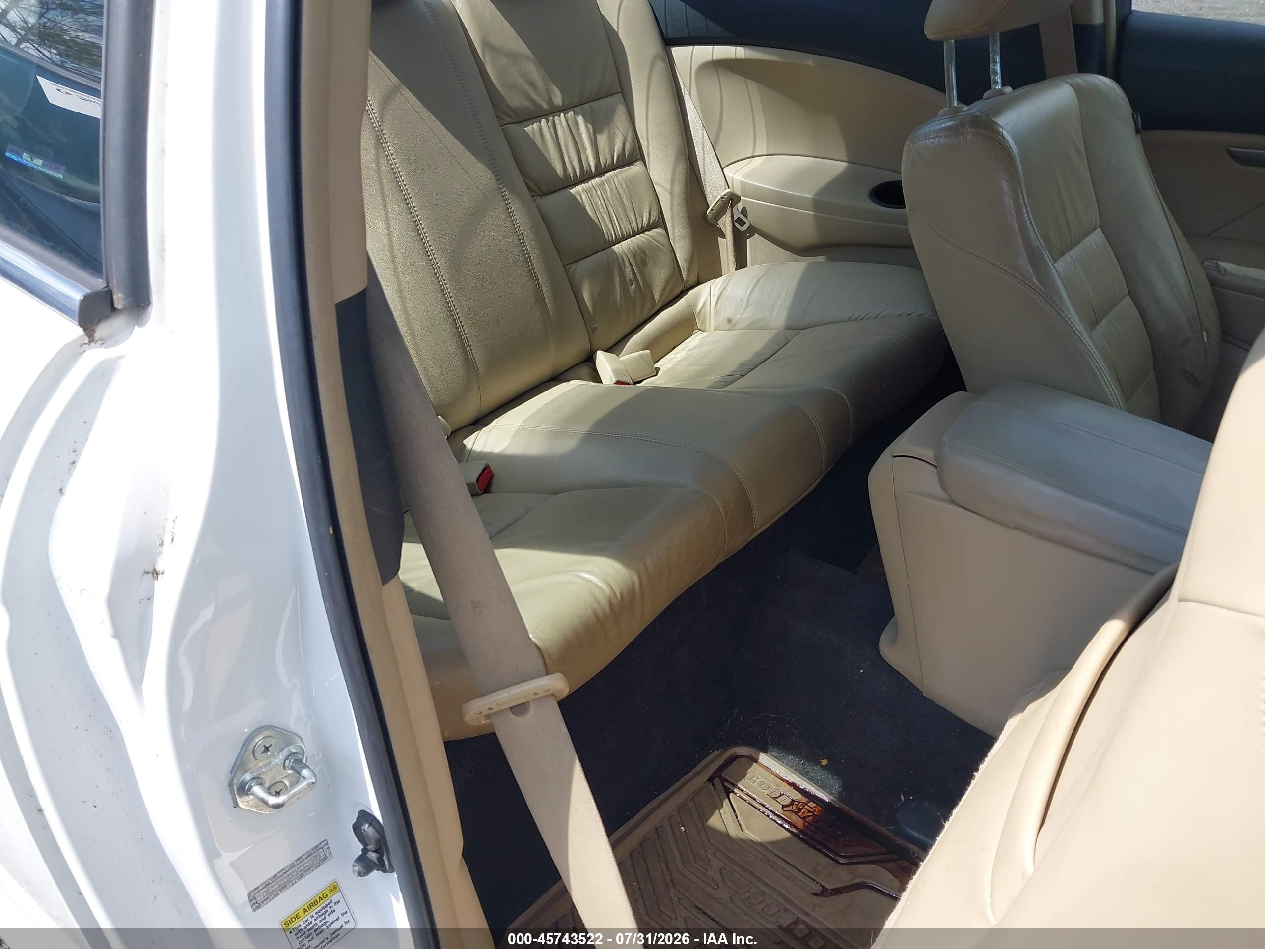 2009 Honda Accord 3.5 Ex-l Белый vin: 1HGCS228X9A003499
