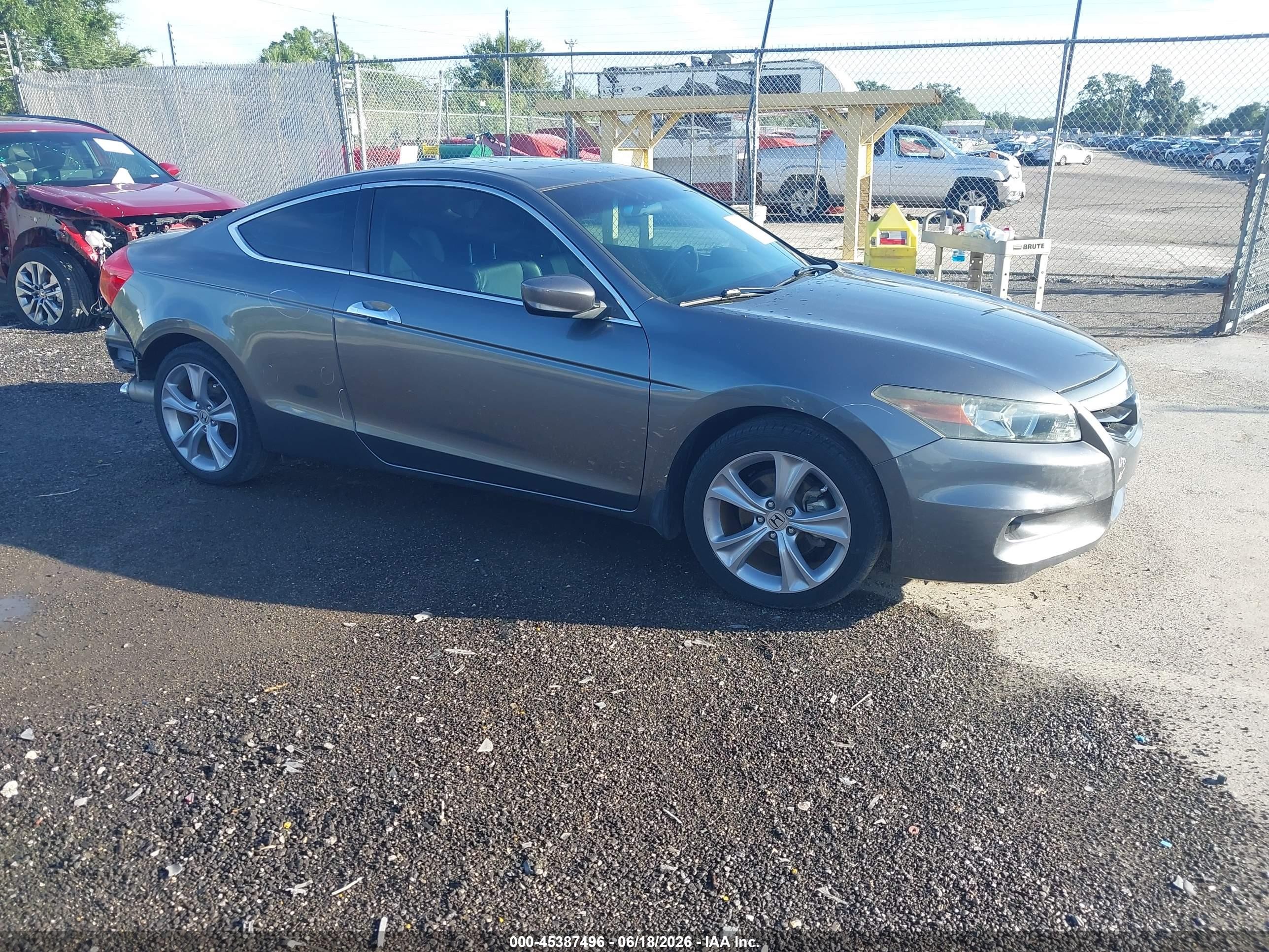 2011 Honda Accord 3.5 Ex-l Gray vin: 1HGCS2A85BA006575