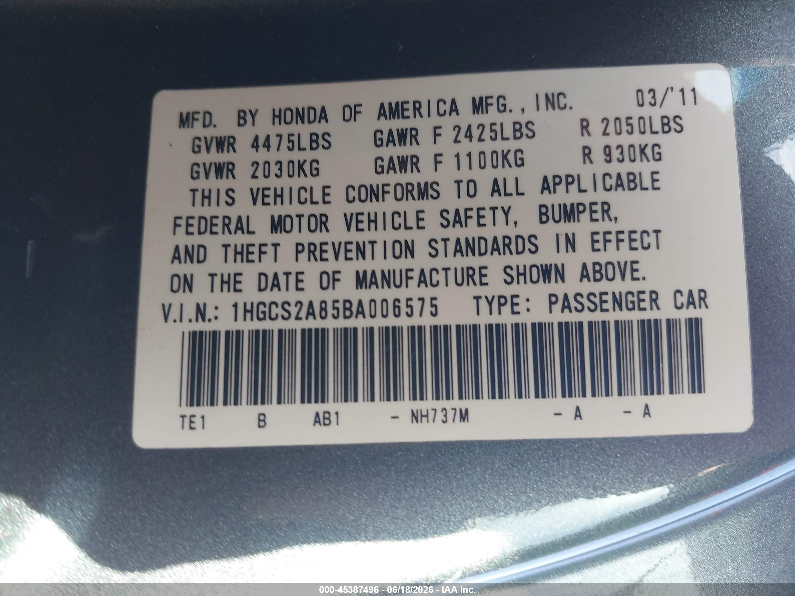 2011 Honda Accord 3.5 Ex-l Gray vin: 1HGCS2A85BA006575