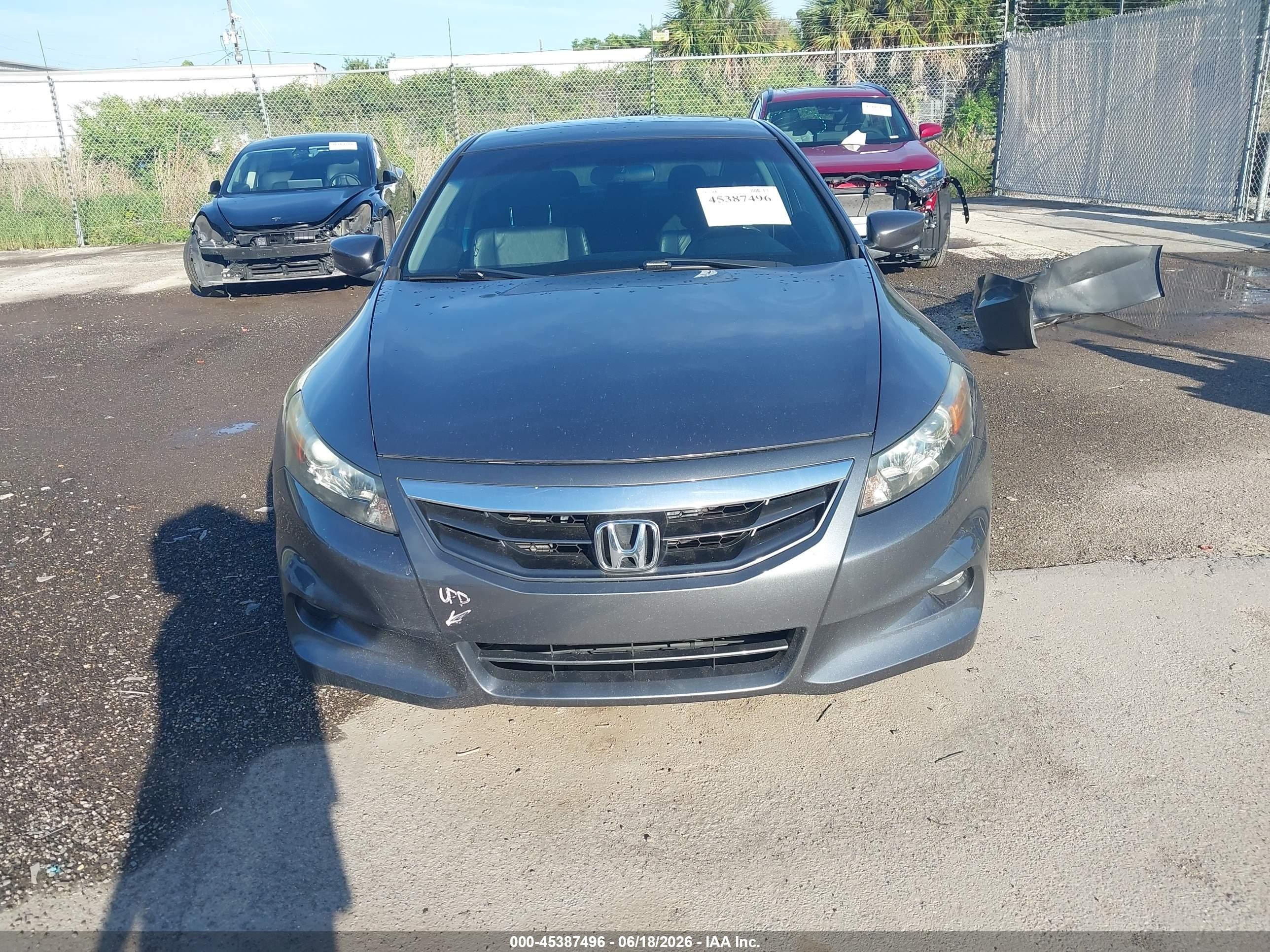 2011 Honda Accord 3.5 Ex-l Gray vin: 1HGCS2A85BA006575