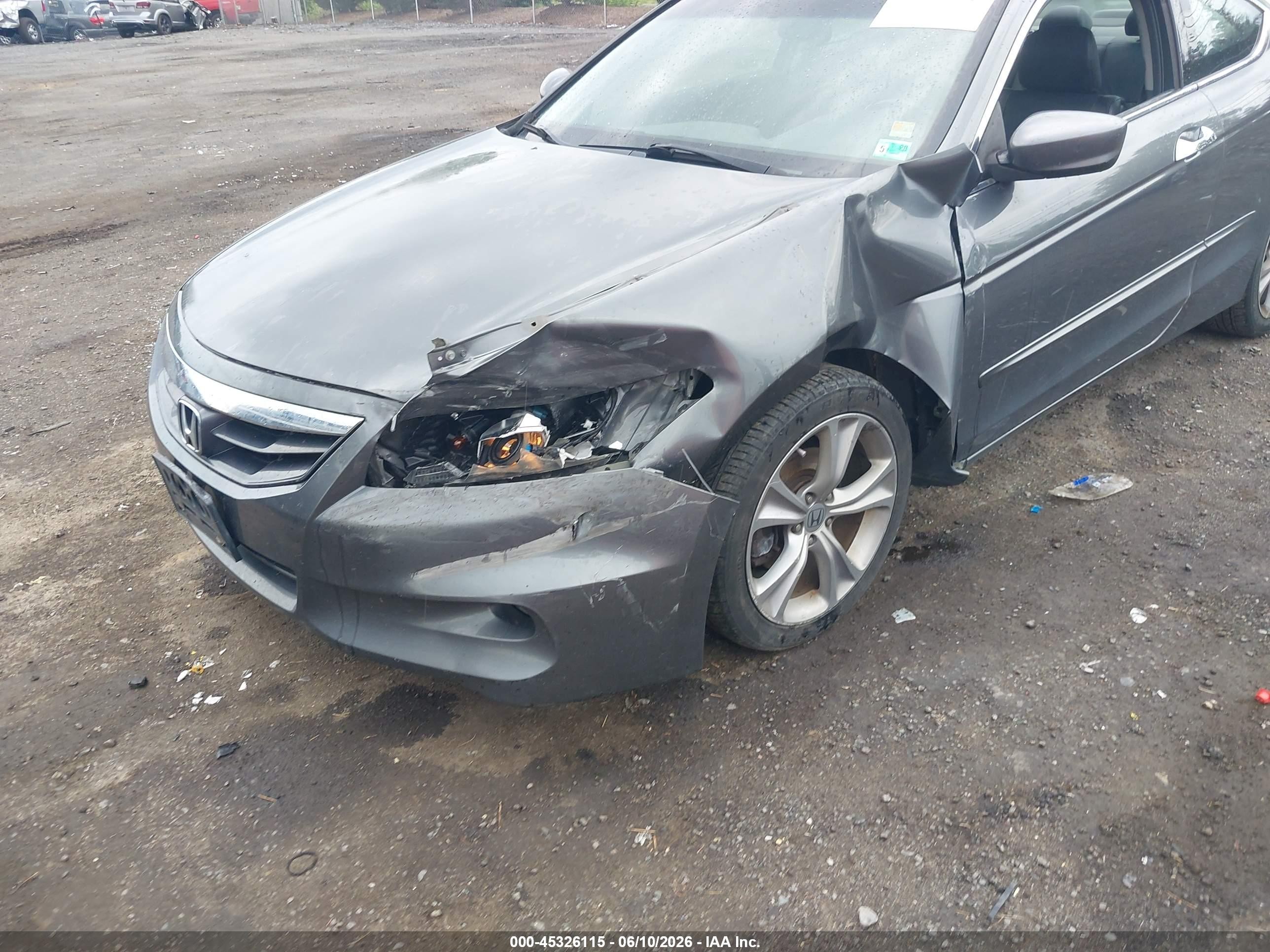 2012 Honda Accord 3.5 Ex-l Gray vin: 1HGCS2B80CA002630