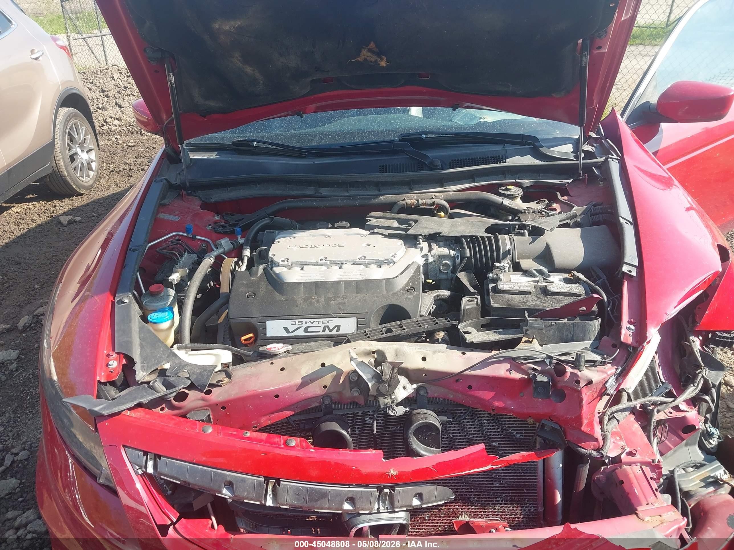 2012 Honda Accord 3.5 Ex-l Red vin: 1HGCS2B80CA002997