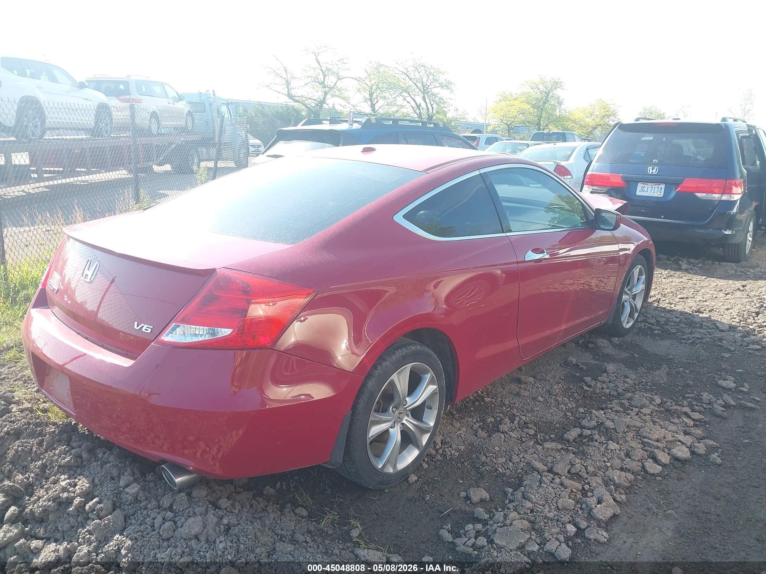2012 Honda Accord 3.5 Ex-l Red vin: 1HGCS2B80CA002997