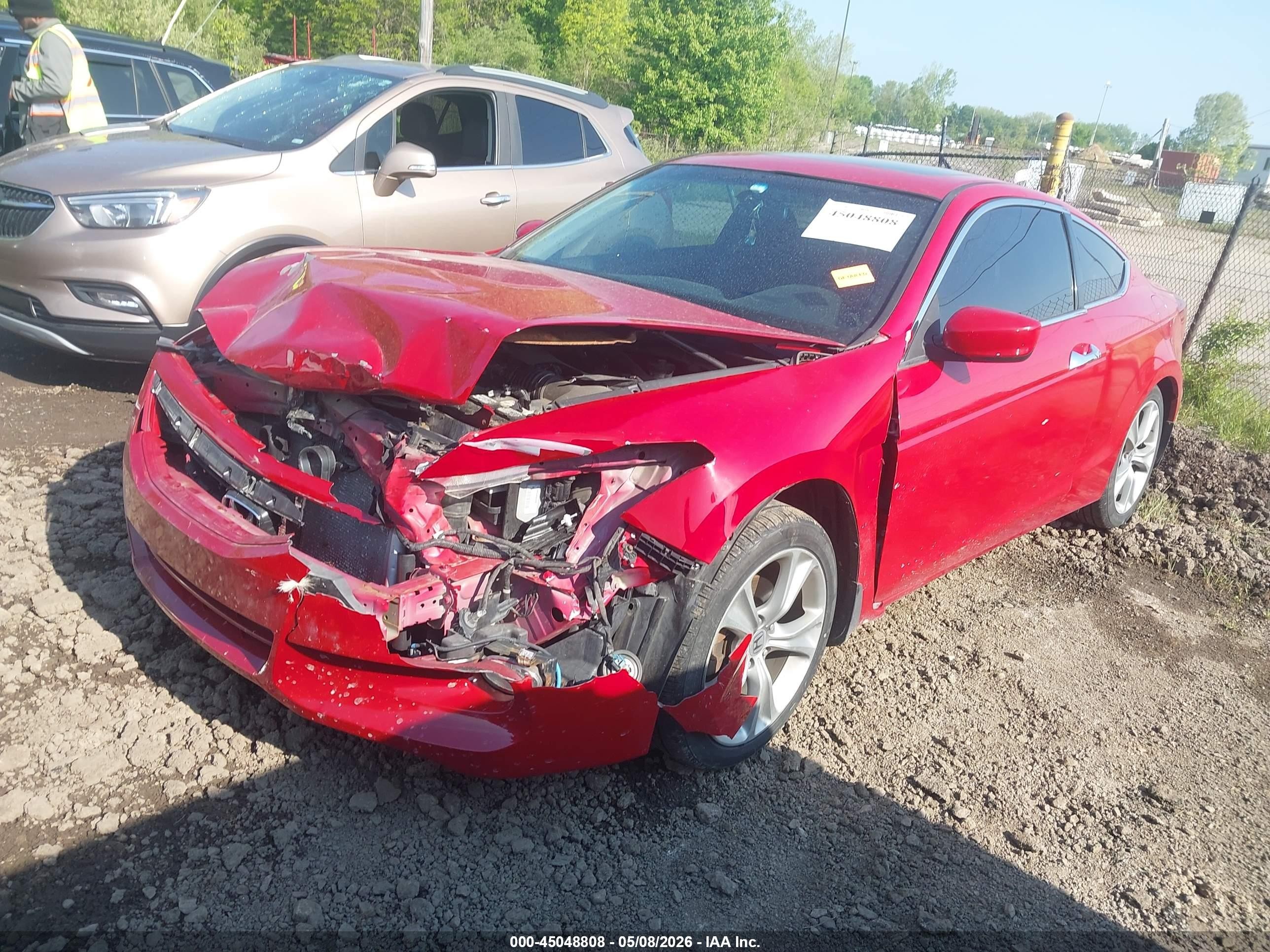 2012 Honda Accord 3.5 Ex-l Red vin: 1HGCS2B80CA002997