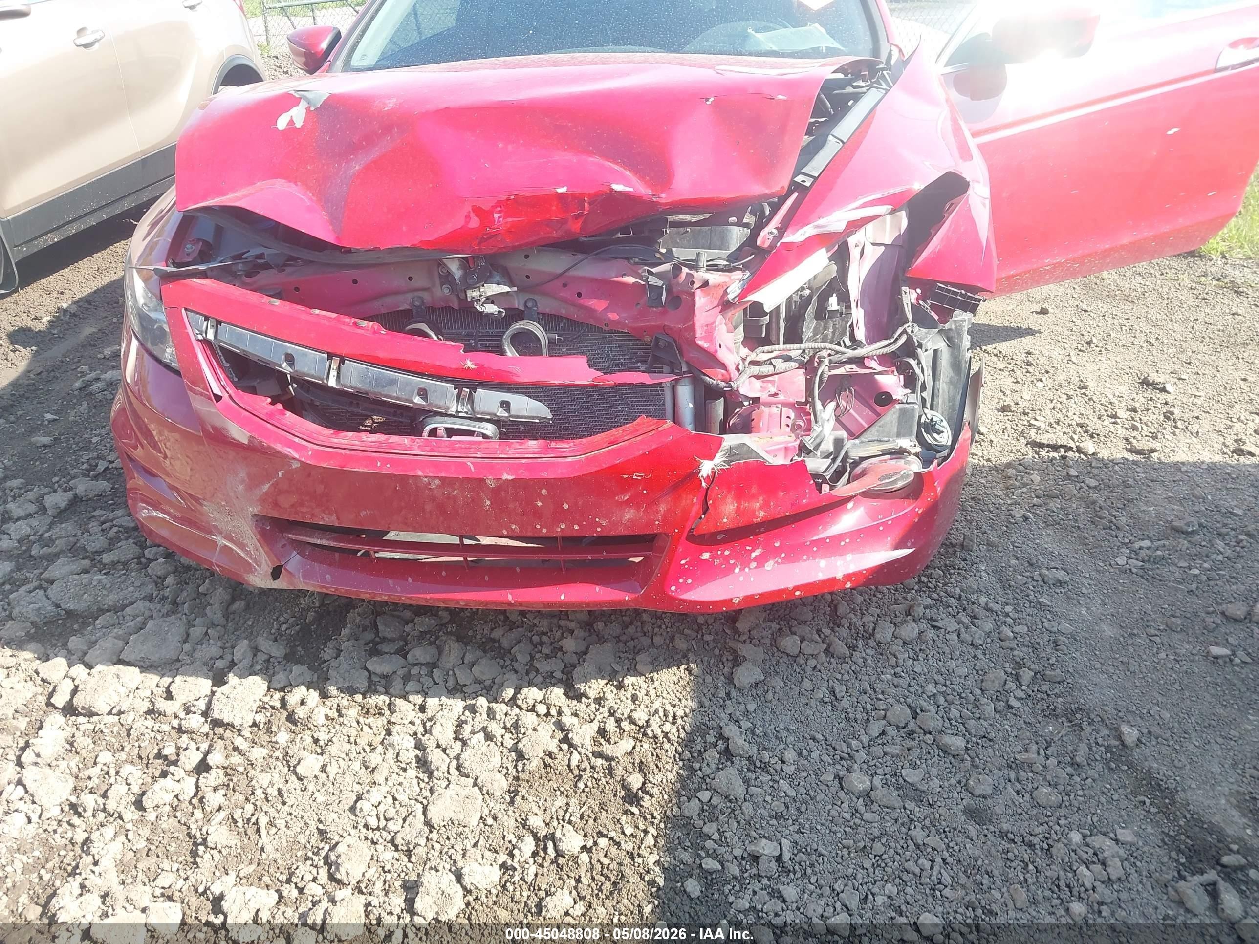 2012 Honda Accord 3.5 Ex-l Red vin: 1HGCS2B80CA002997