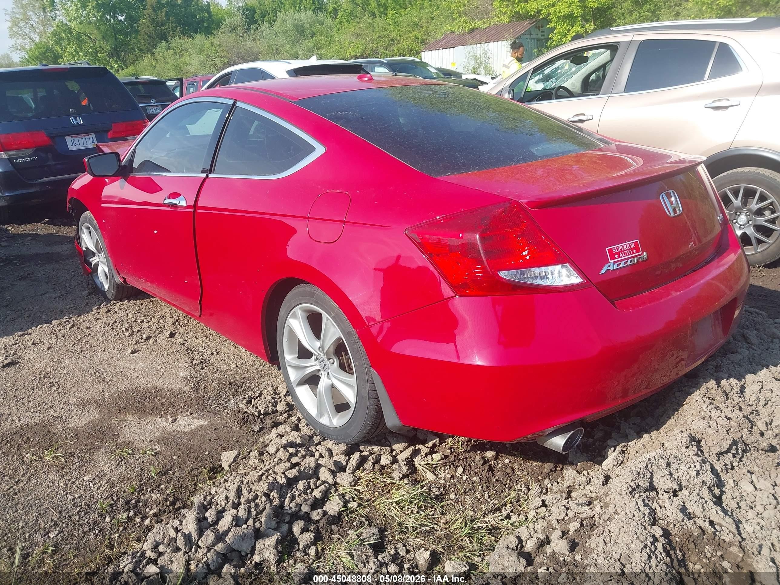 2012 Honda Accord 3.5 Ex-l Red vin: 1HGCS2B80CA002997