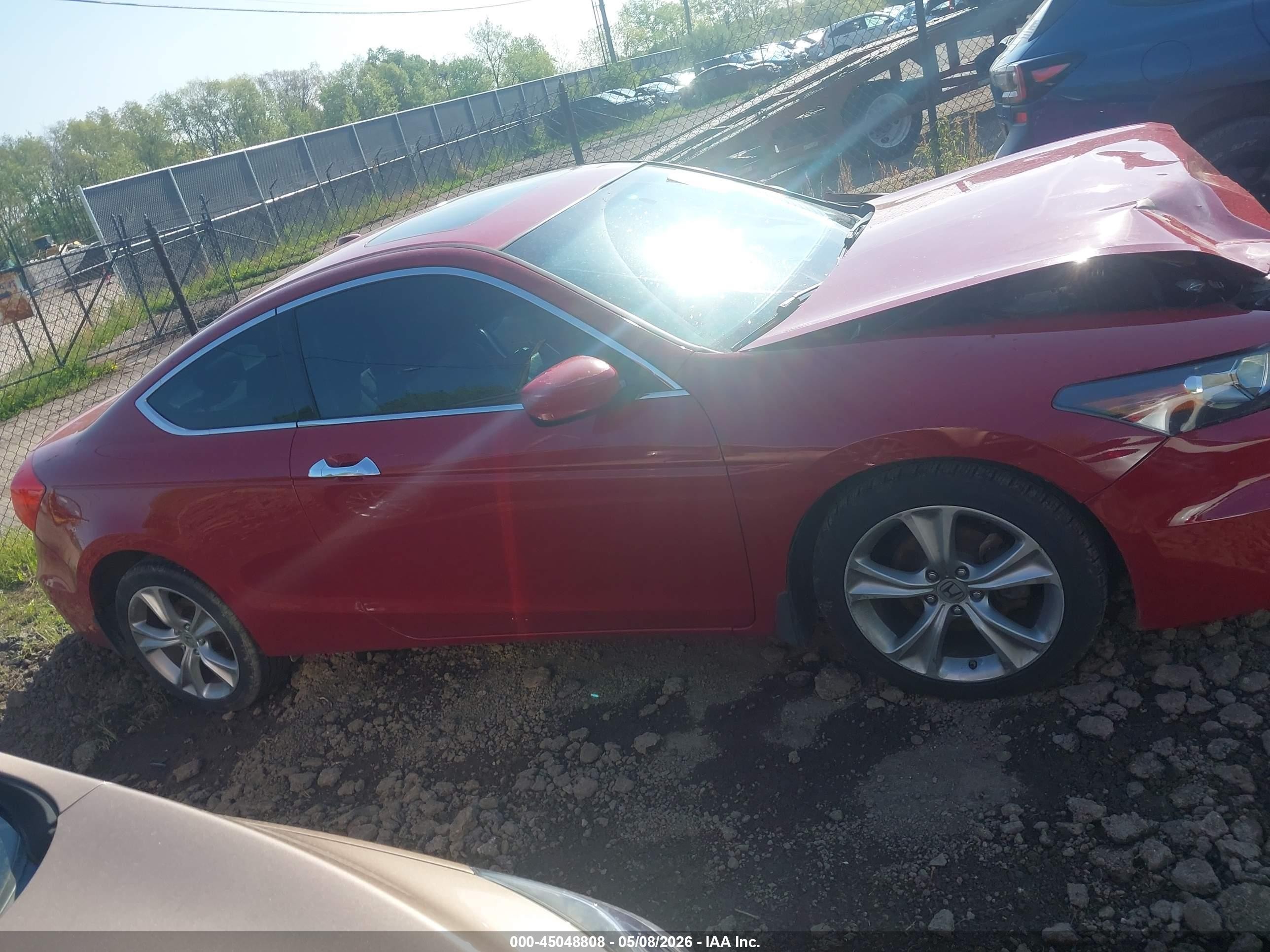 2012 Honda Accord 3.5 Ex-l Red vin: 1HGCS2B80CA002997