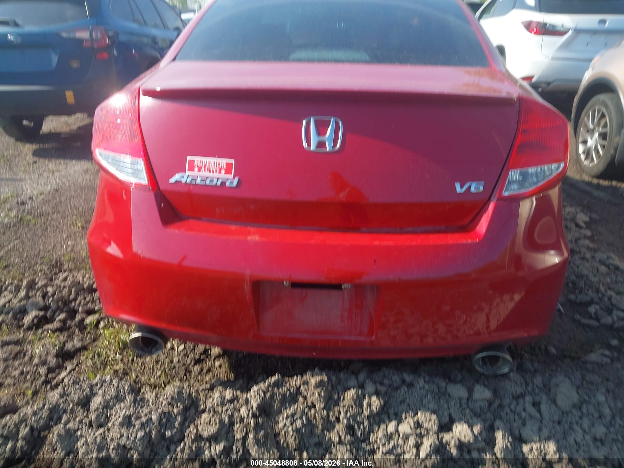 2012 Honda Accord 3.5 Ex-l Red vin: 1HGCS2B80CA002997