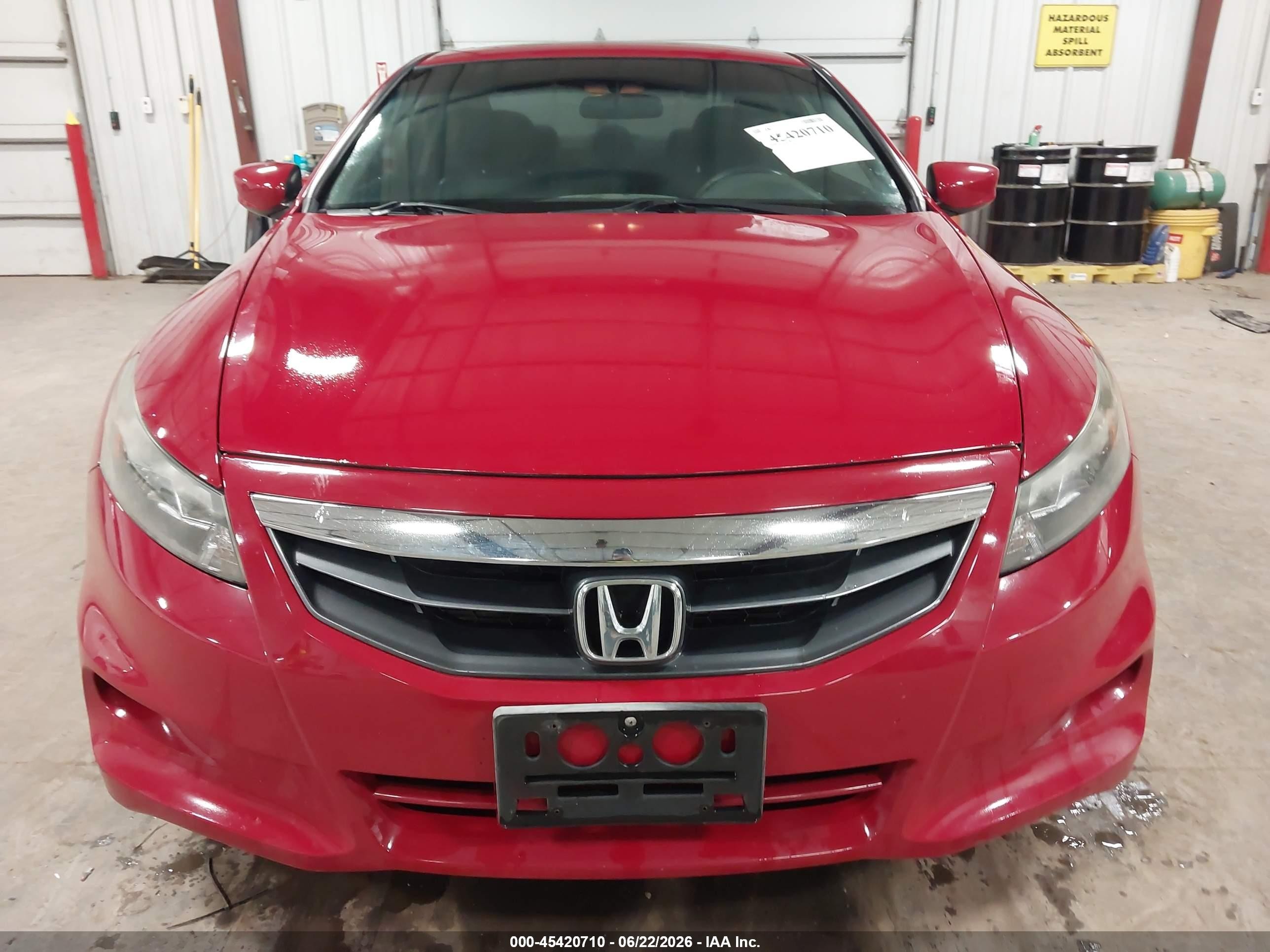 2012 Honda Accord 3.5 Ex-l Red vin: 1HGCS2B80CA011389