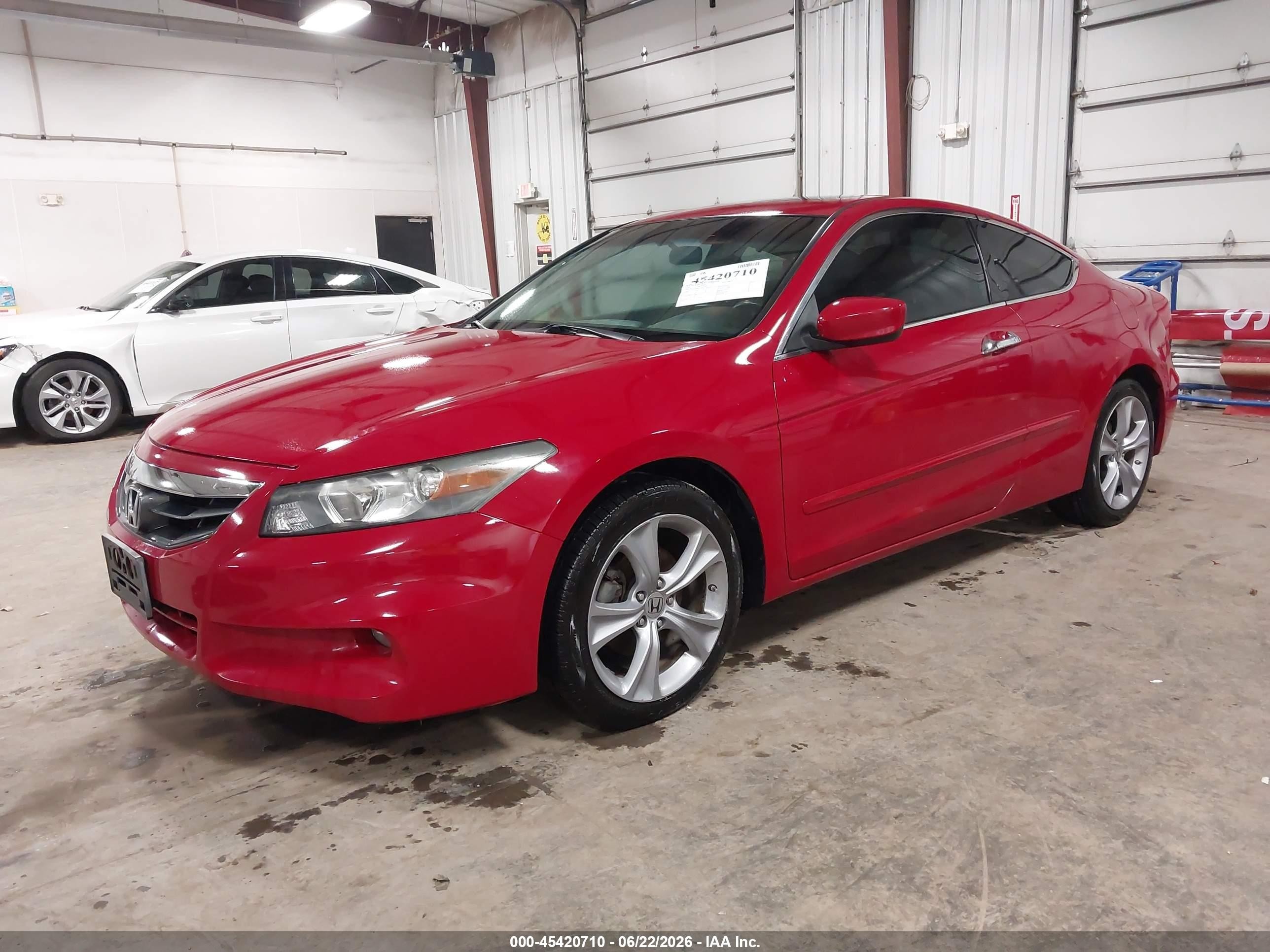 2012 Honda Accord 3.5 Ex-l Red vin: 1HGCS2B80CA011389