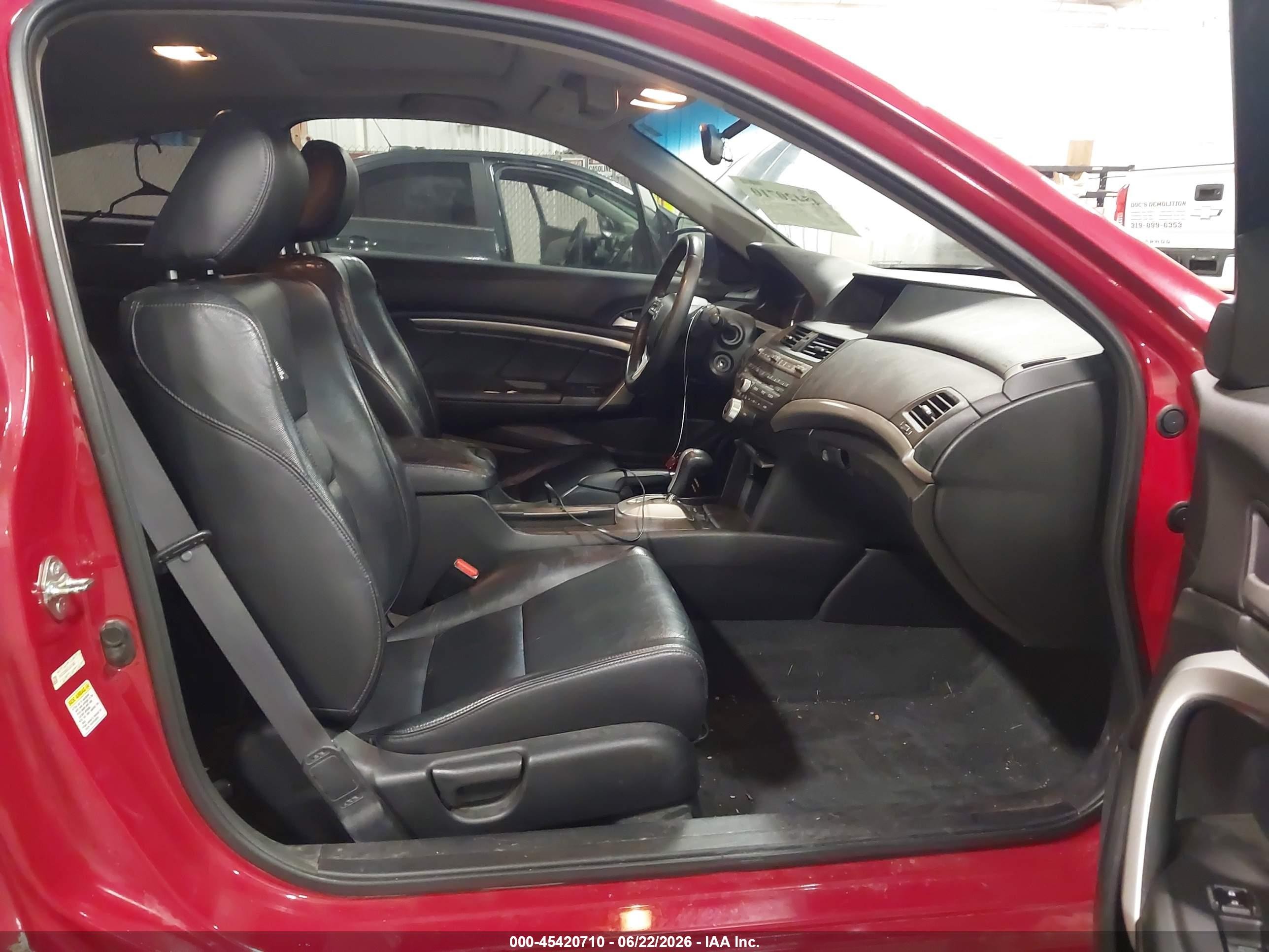 2012 Honda Accord 3.5 Ex-l Red vin: 1HGCS2B80CA011389