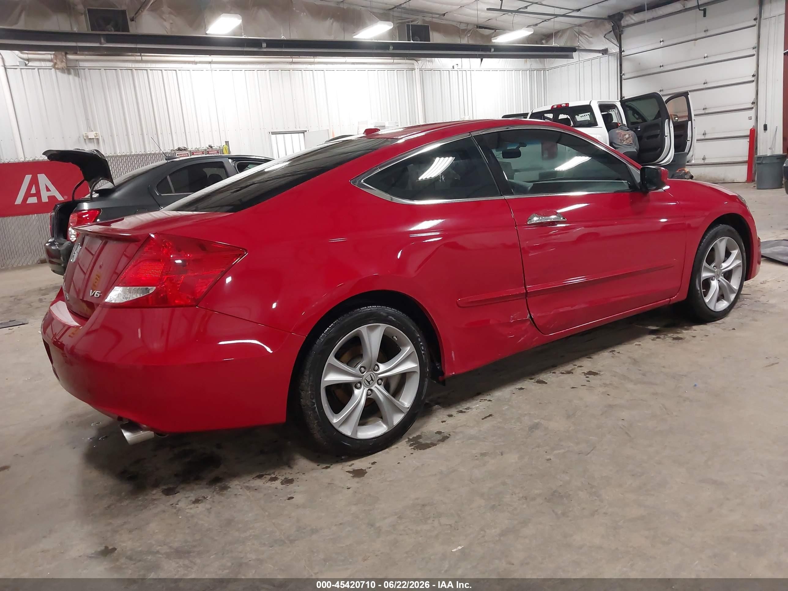 2012 Honda Accord 3.5 Ex-l Red vin: 1HGCS2B80CA011389