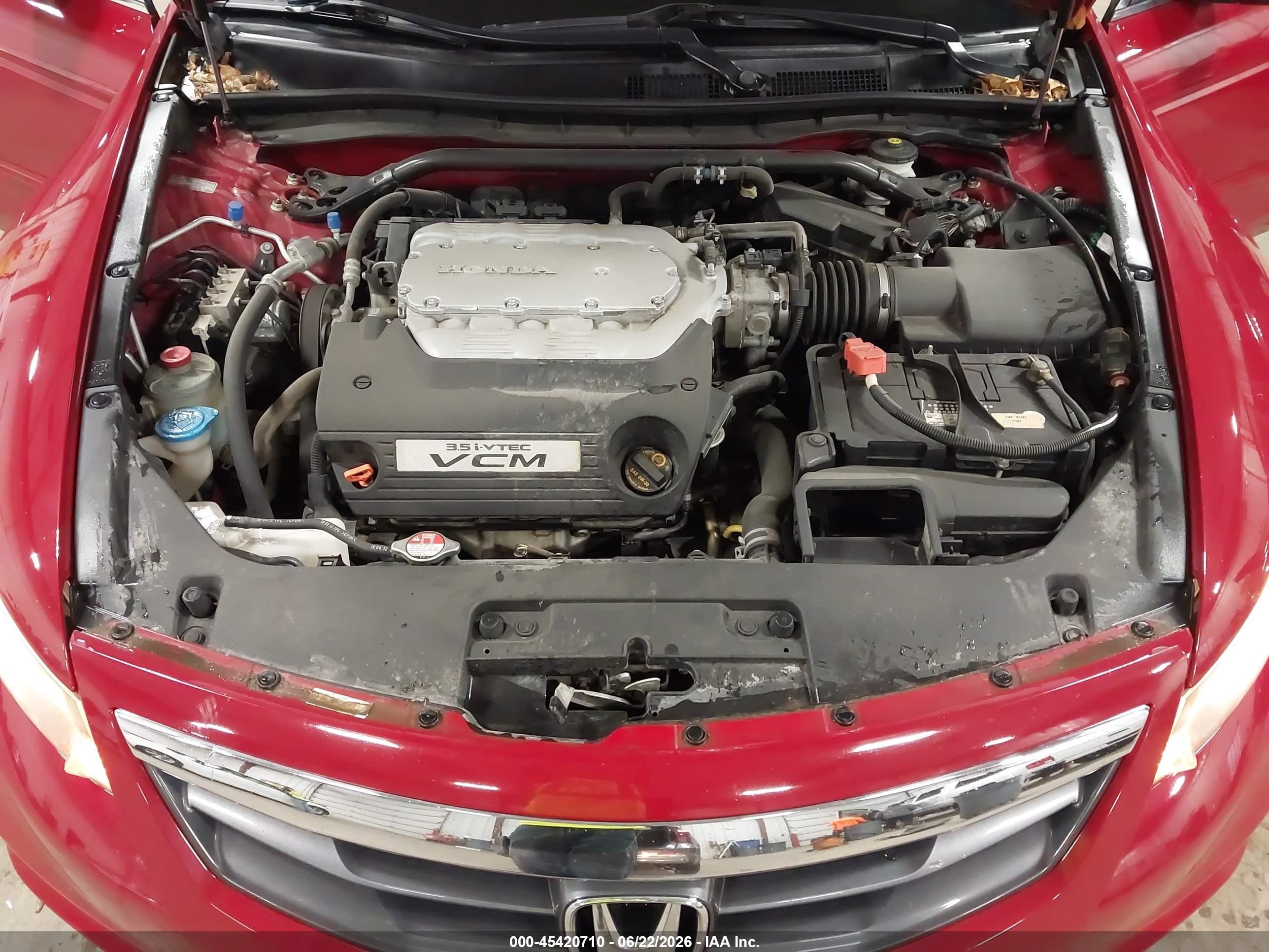 2012 Honda Accord 3.5 Ex-l Red vin: 1HGCS2B80CA011389