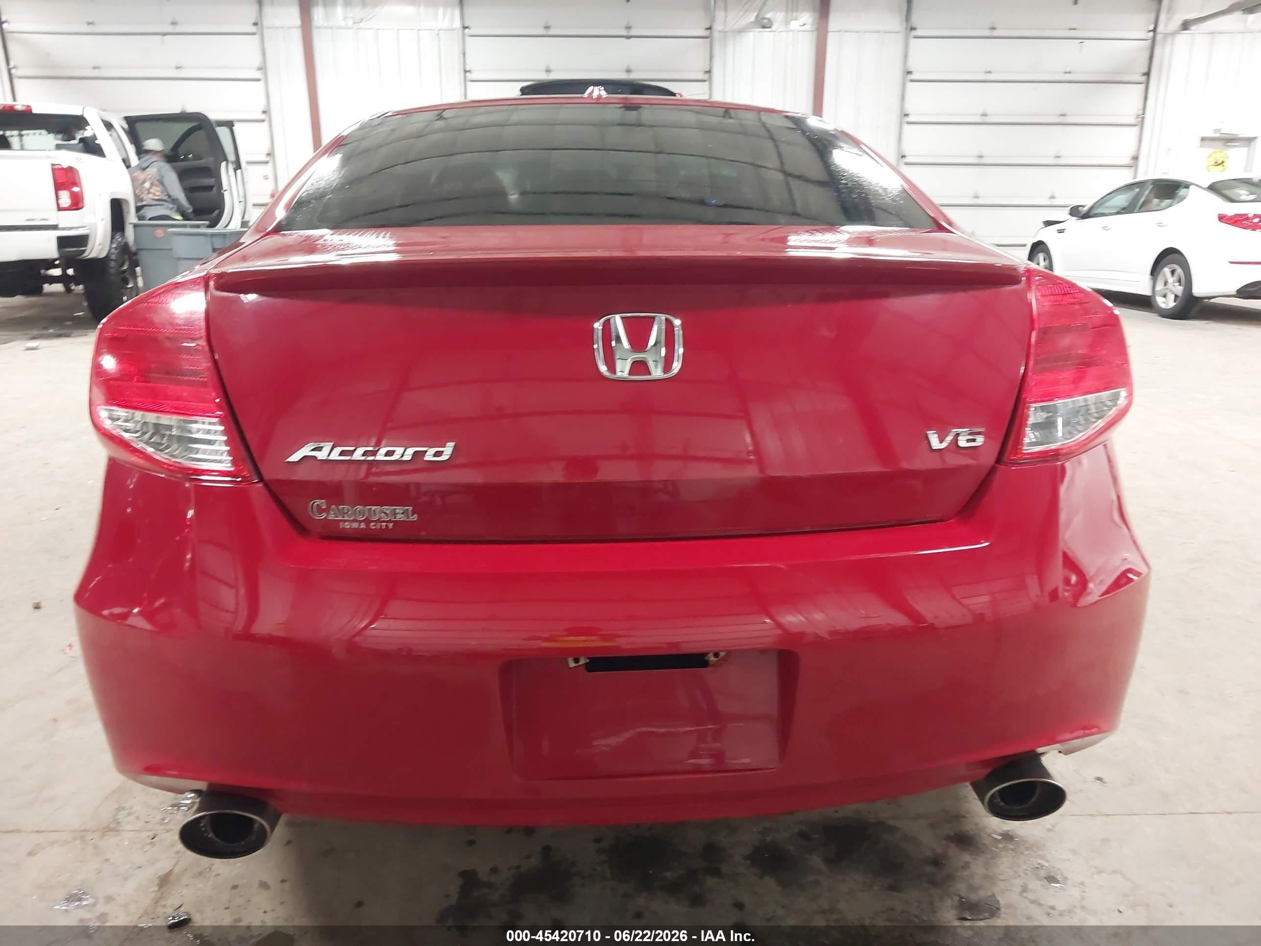 2012 Honda Accord 3.5 Ex-l Red vin: 1HGCS2B80CA011389
