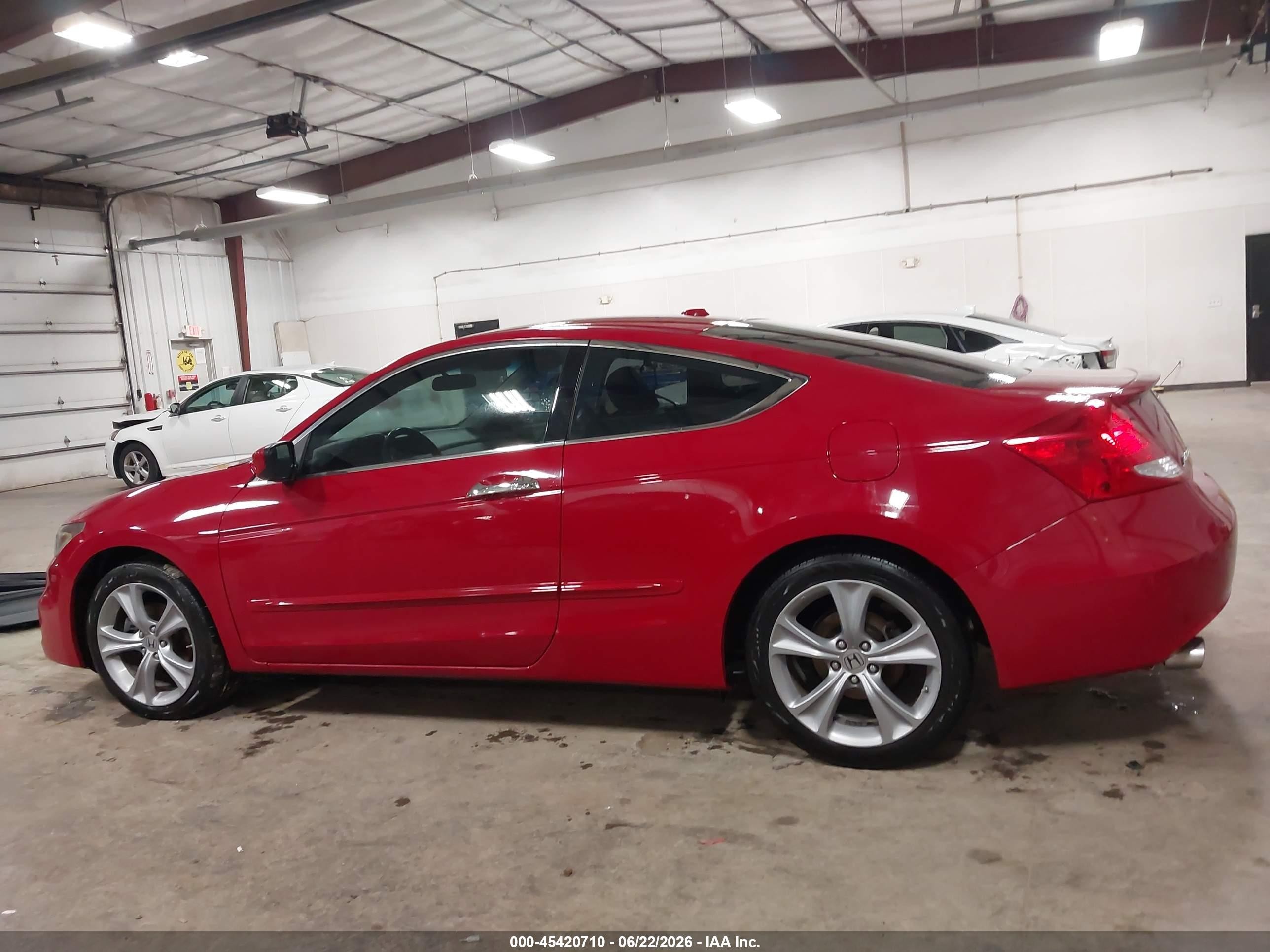 2012 Honda Accord 3.5 Ex-l Red vin: 1HGCS2B80CA011389