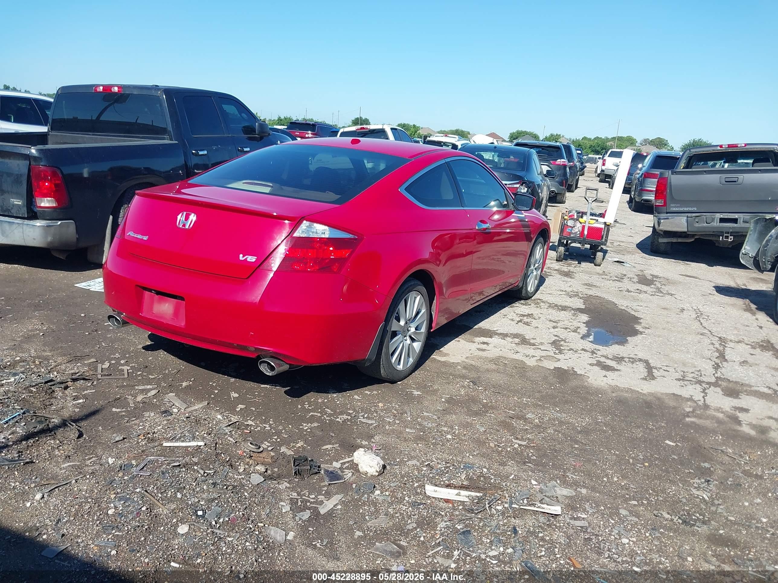 2010 Honda Accord 3.5 Ex-l Red vin: 1HGCS2B81AA007560