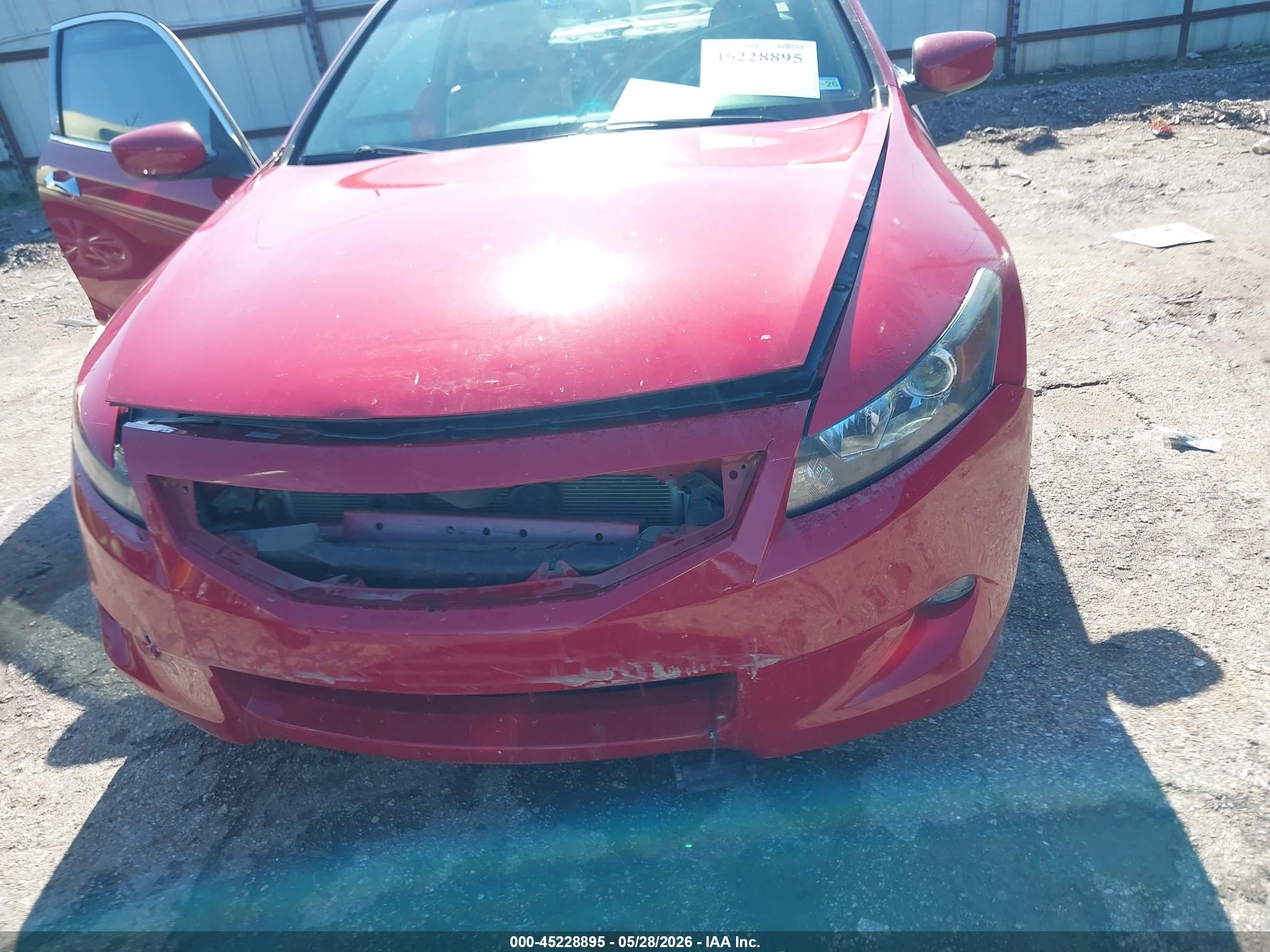 2010 Honda Accord 3.5 Ex-l Red vin: 1HGCS2B81AA007560