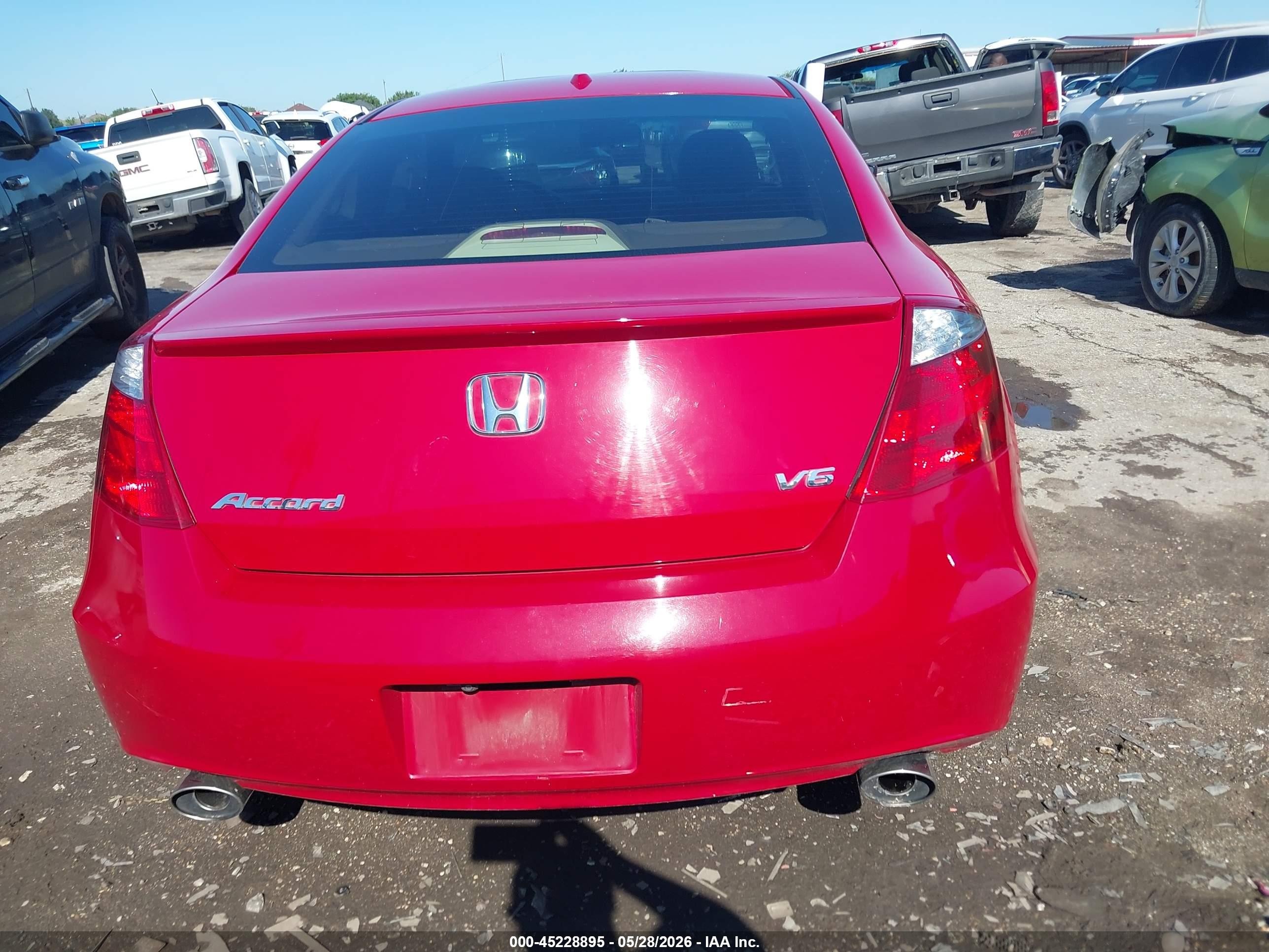 2010 Honda Accord 3.5 Ex-l Red vin: 1HGCS2B81AA007560