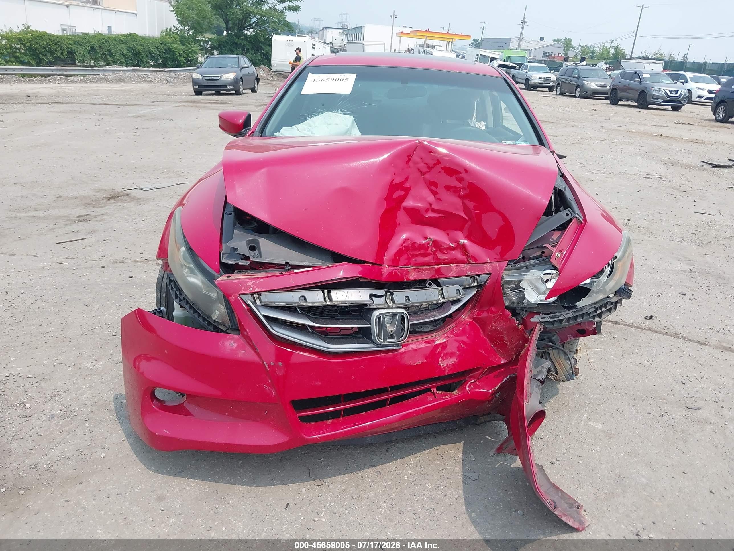 2012 Honda Accord 3.5 Ex-l Red vin: 1HGCS2B81CA002815