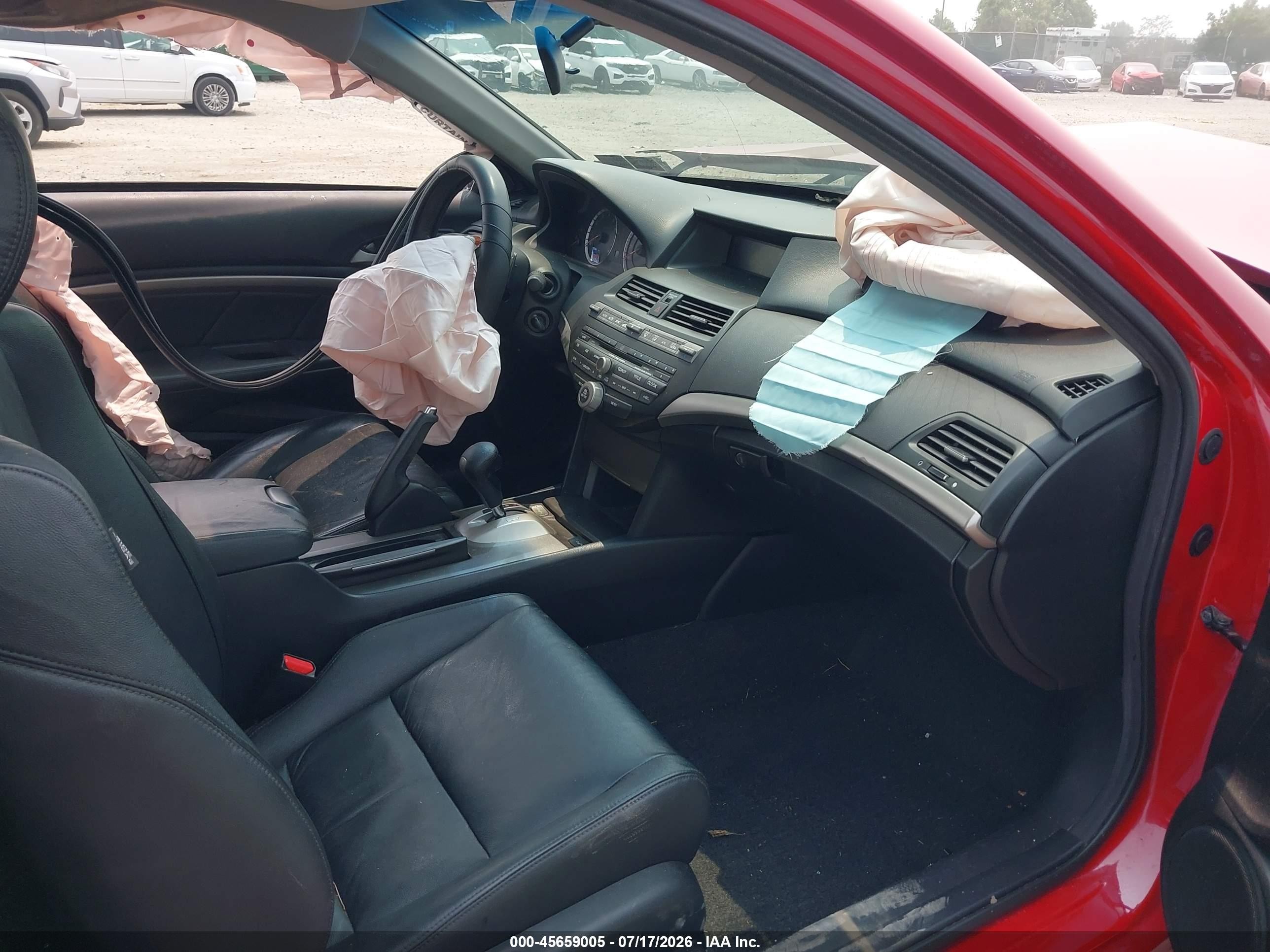 2012 Honda Accord 3.5 Ex-l Red vin: 1HGCS2B81CA002815