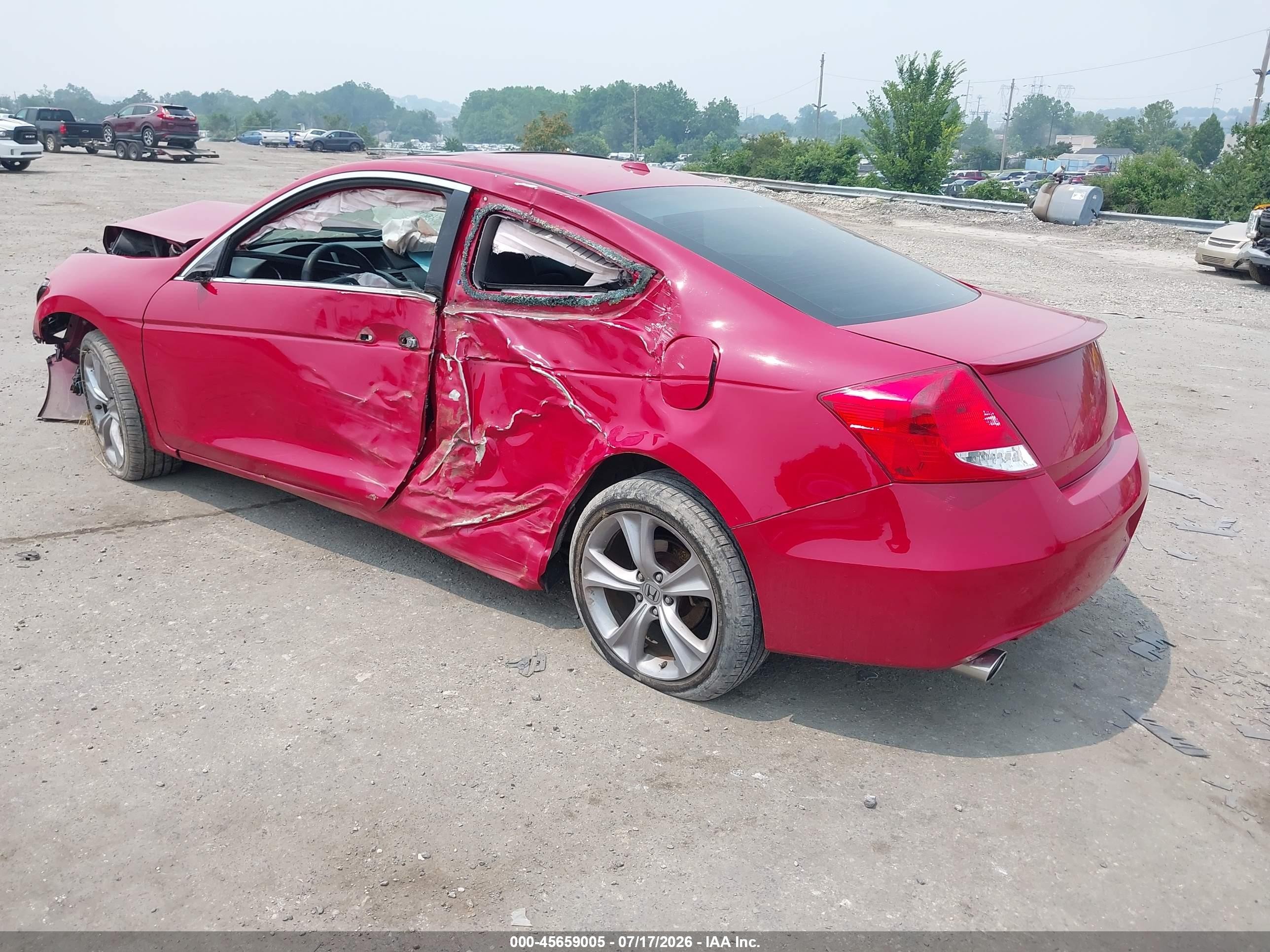 2012 Honda Accord 3.5 Ex-l Red vin: 1HGCS2B81CA002815