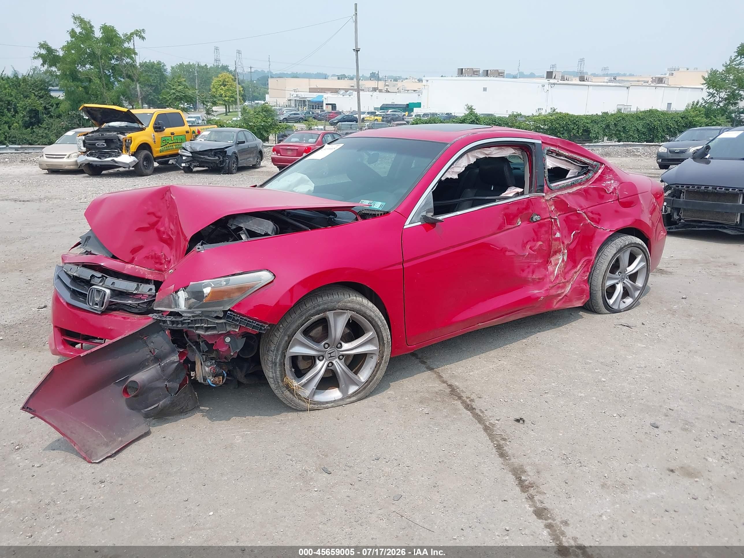 2012 Honda Accord 3.5 Ex-l Red vin: 1HGCS2B81CA002815