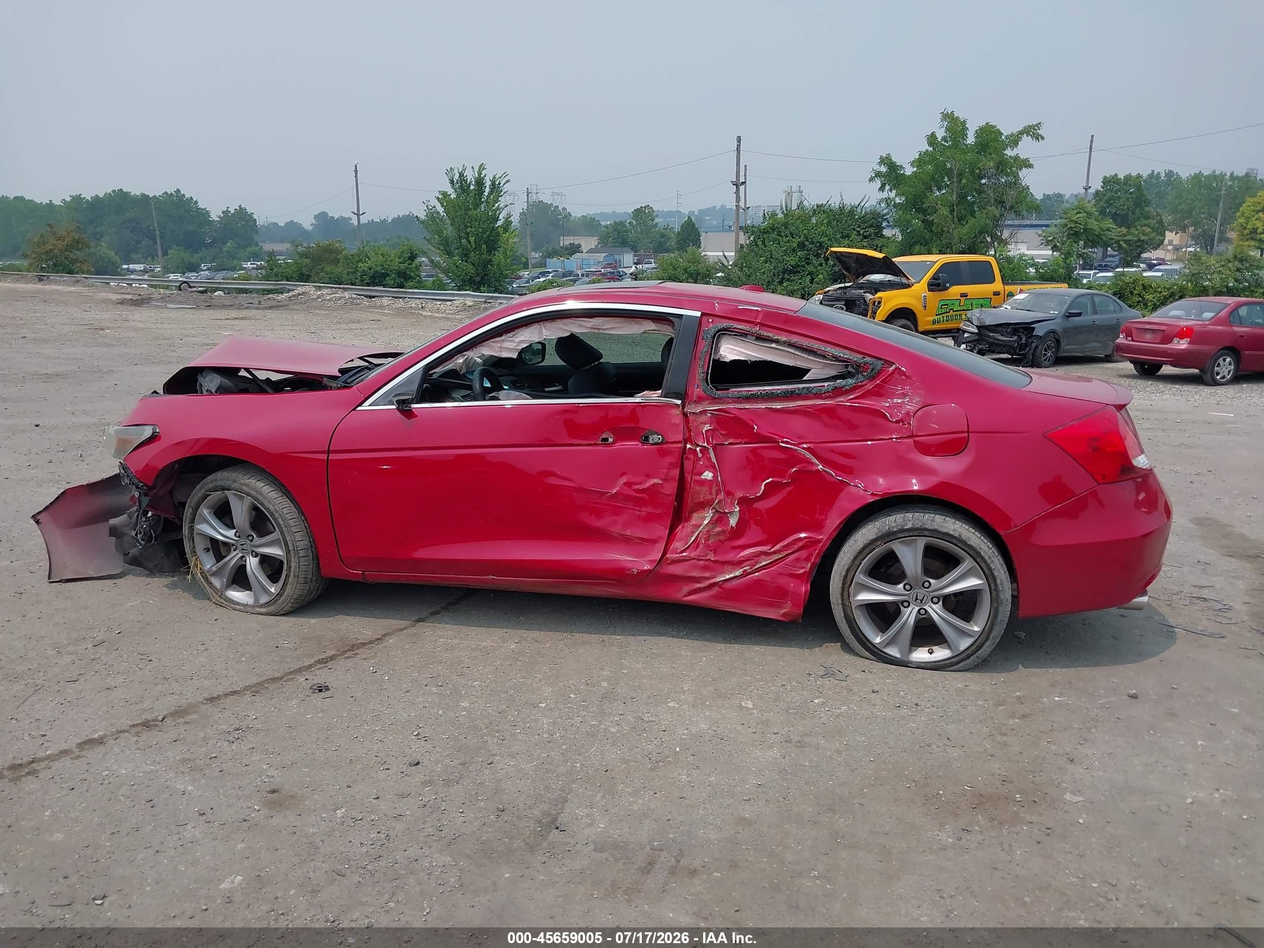 2012 Honda Accord 3.5 Ex-l Red vin: 1HGCS2B81CA002815