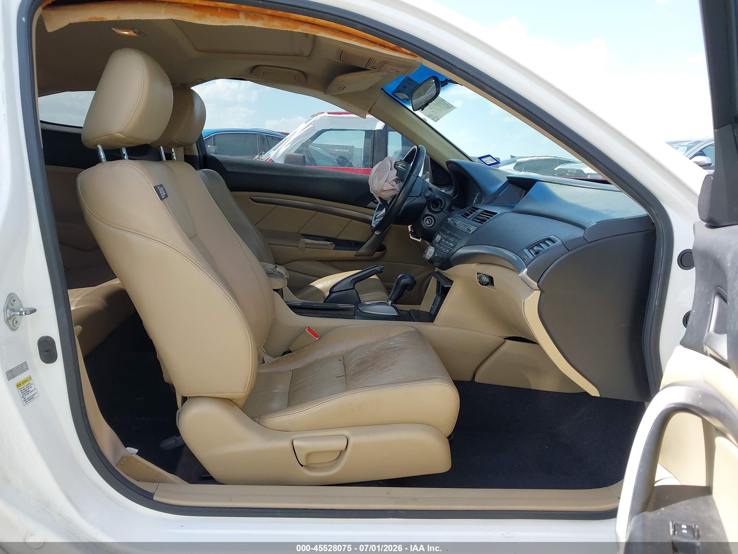 2010 Honda Accord 3.5 Ex-l White vin: 1HGCS2B82AA008362
