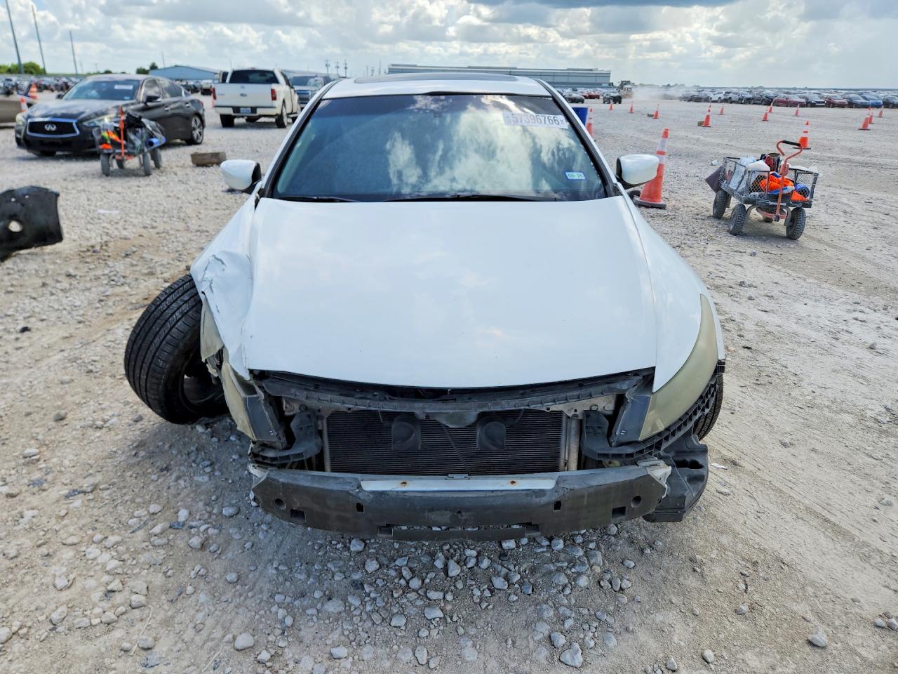 2012 Honda Accord Exl White vin: 1HGCS2B82CA011412