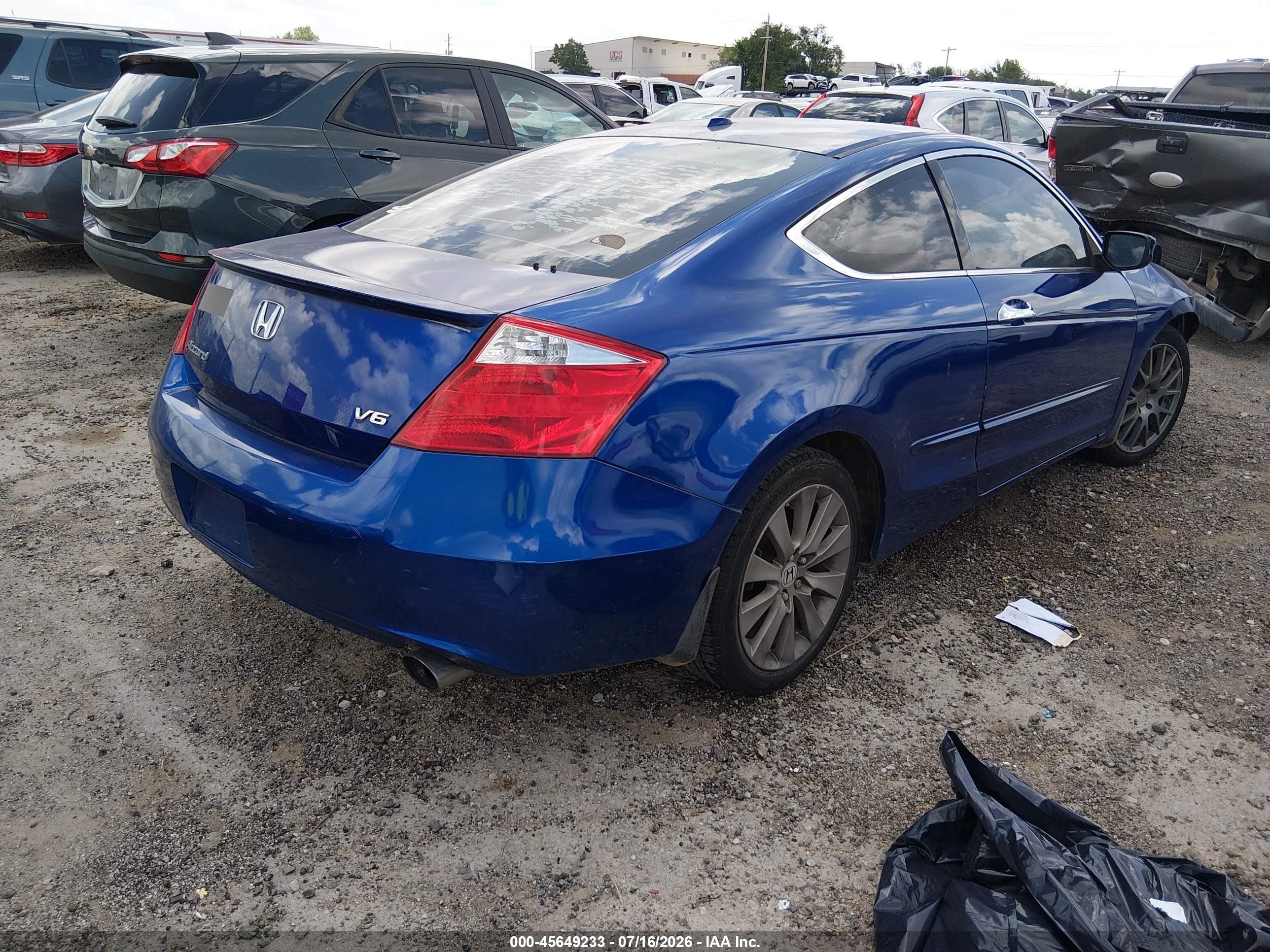 2010 Honda Accord 3.5 Ex-l Blue vin: 1HGCS2B83AA010377