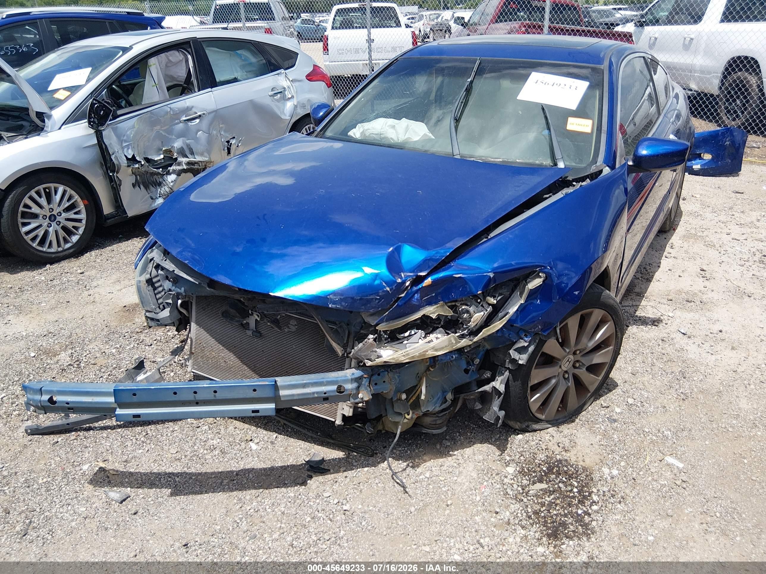 2010 Honda Accord 3.5 Ex-l Blue vin: 1HGCS2B83AA010377