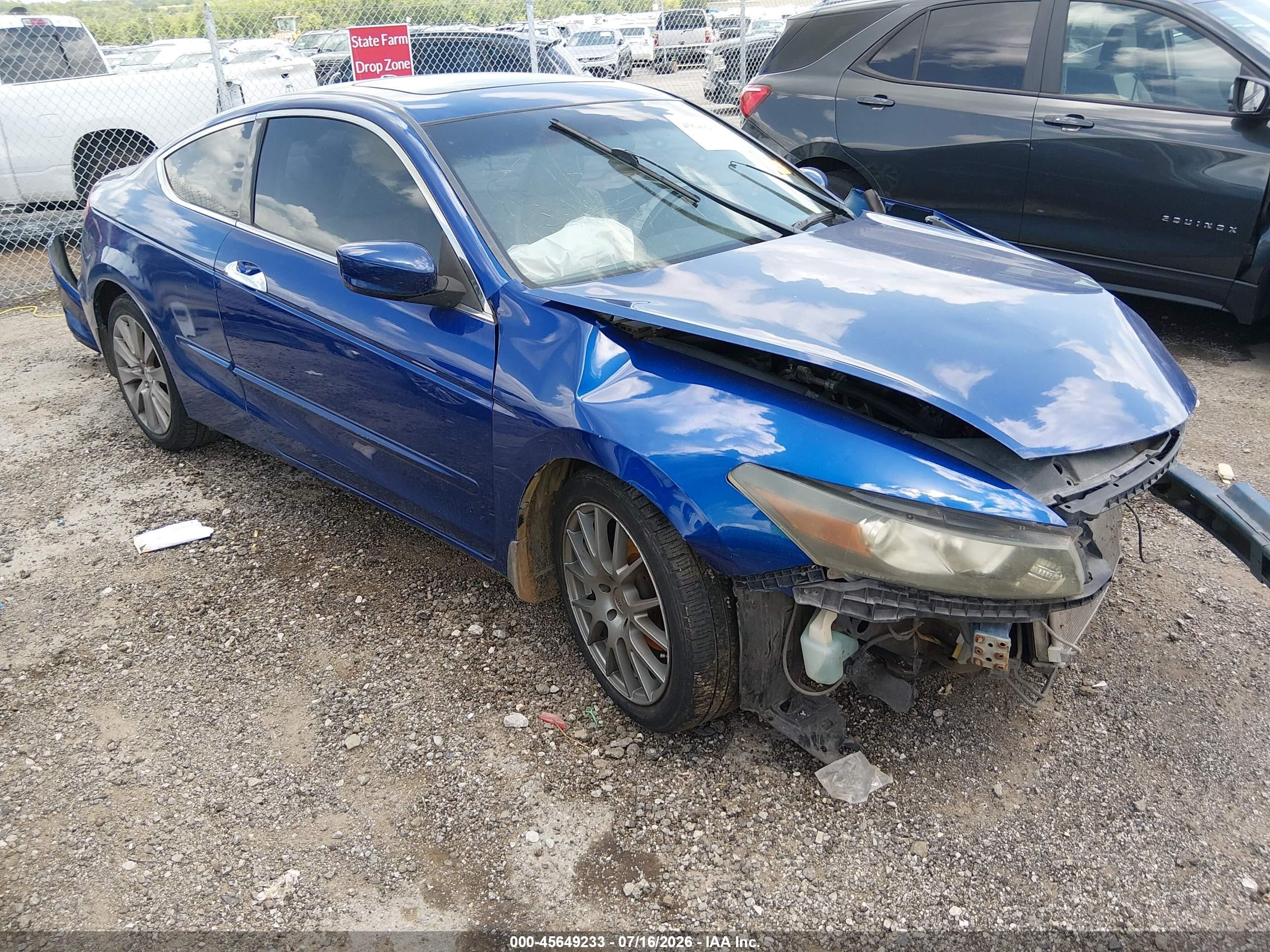 2010 Honda Accord 3.5 Ex-l Blue vin: 1HGCS2B83AA010377