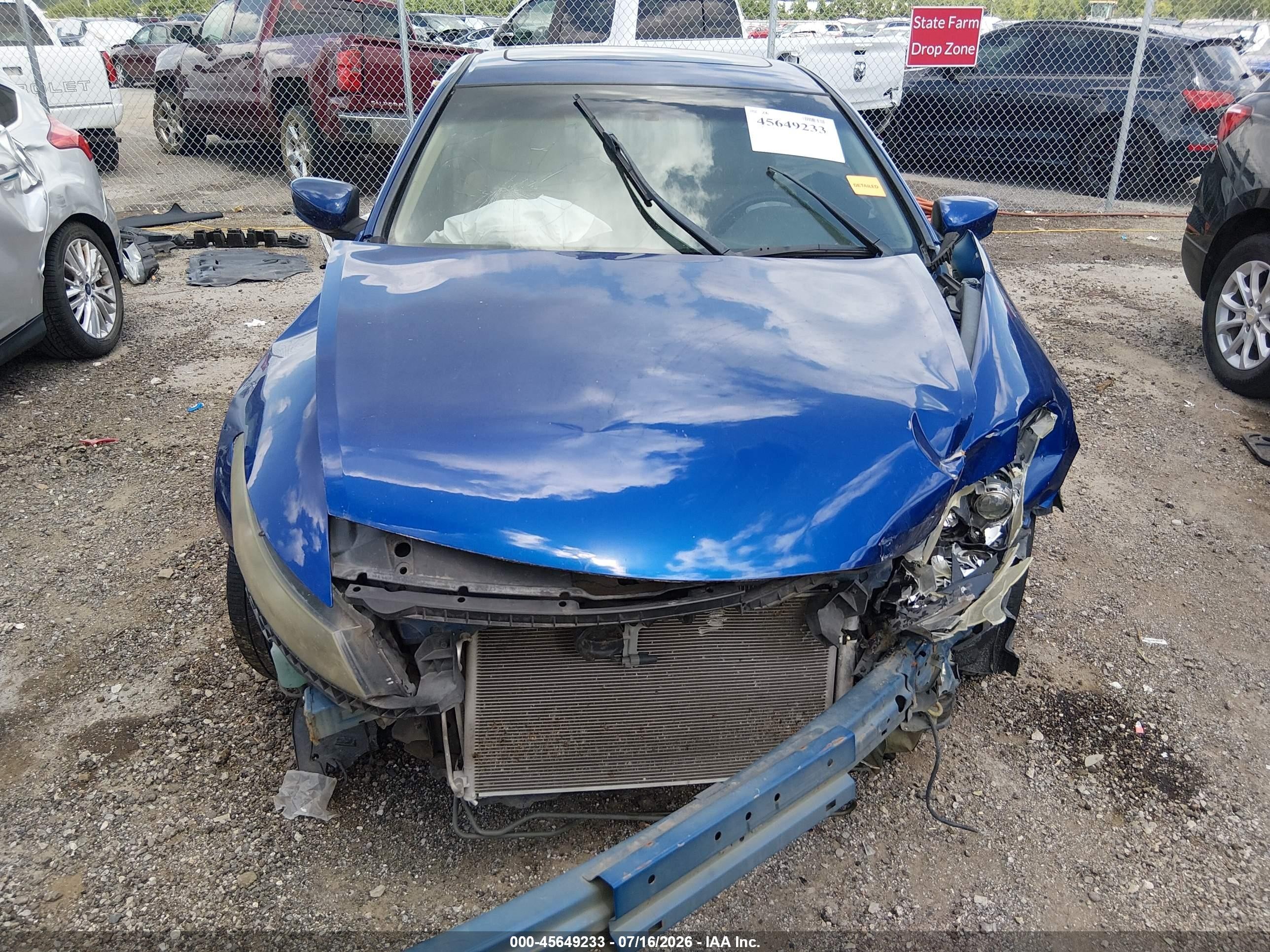 2010 Honda Accord 3.5 Ex-l Blue vin: 1HGCS2B83AA010377