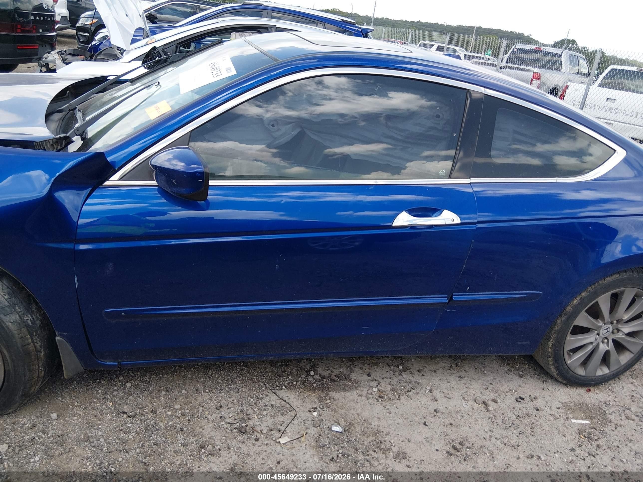2010 Honda Accord 3.5 Ex-l Blue vin: 1HGCS2B83AA010377