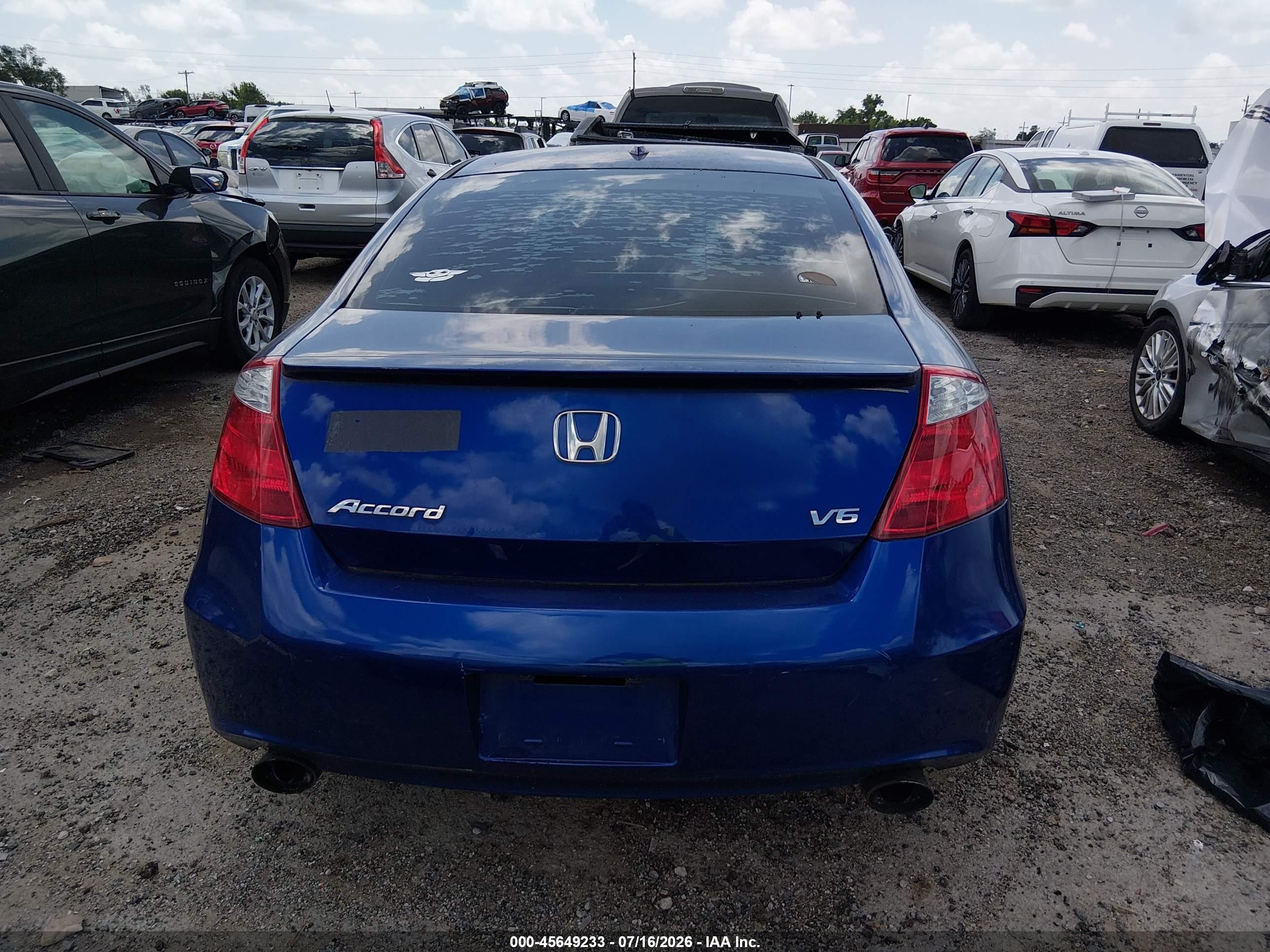 2010 Honda Accord 3.5 Ex-l Blue vin: 1HGCS2B83AA010377