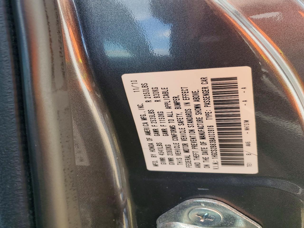 2011 Honda Accord Exl Gray vin: 1HGCS2B83BA003916