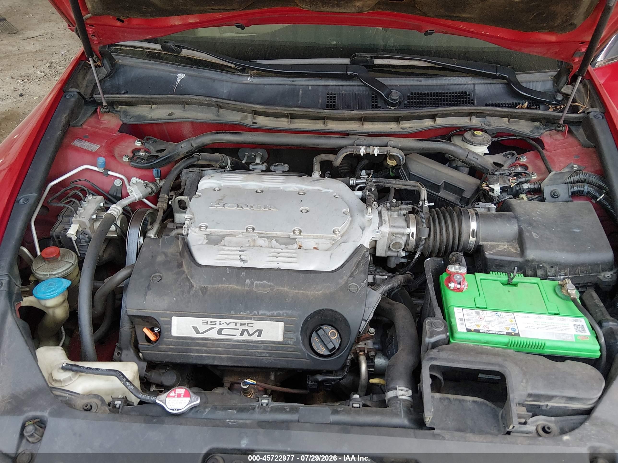 2011 Honda Accord 3.5 Ex-l Red vin: 1HGCS2B83BA004614