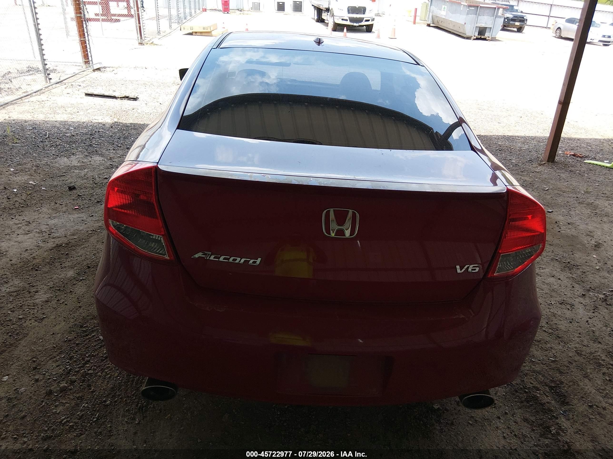 2011 Honda Accord 3.5 Ex-l Red vin: 1HGCS2B83BA004614