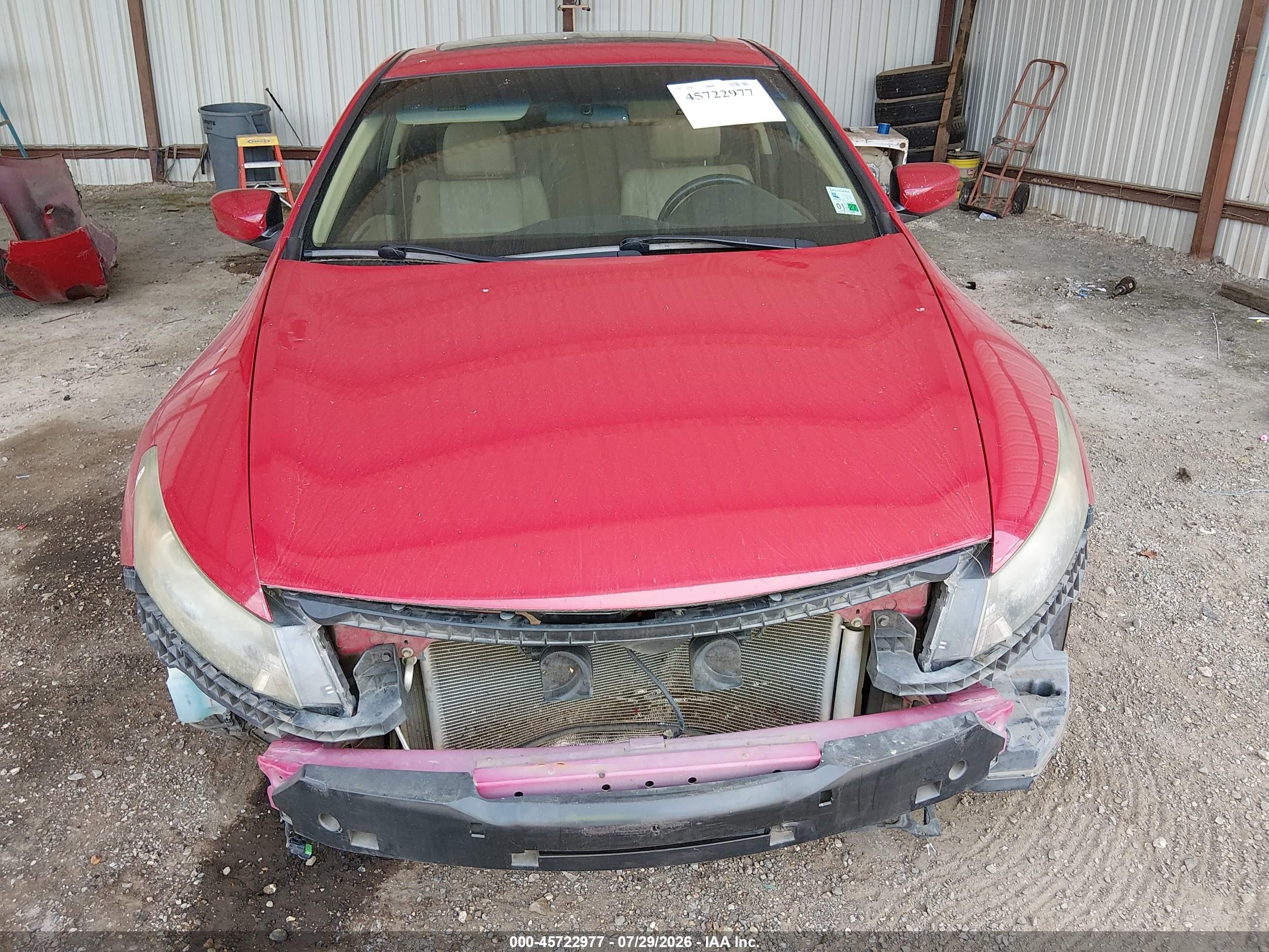 2011 Honda Accord 3.5 Ex-l Red vin: 1HGCS2B83BA004614