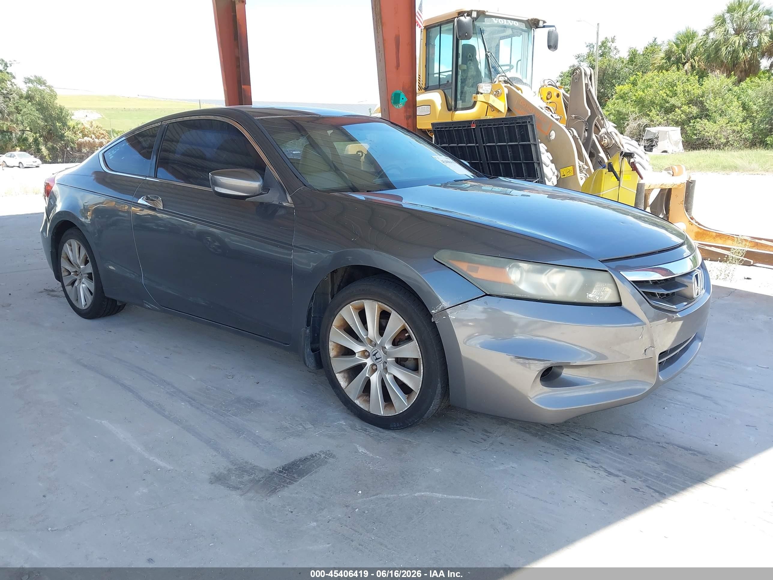 2012 Honda Accord 3.5 Ex-l Gray vin: 1HGCS2B83CA010317