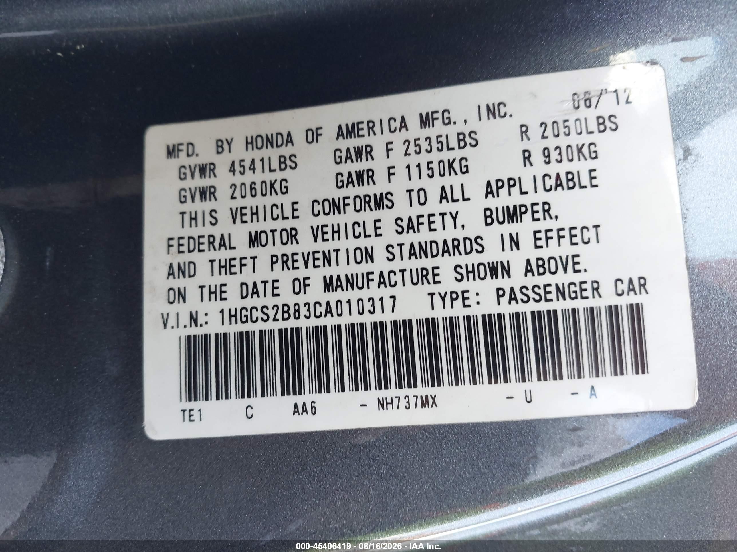 2012 Honda Accord 3.5 Ex-l Gray vin: 1HGCS2B83CA010317