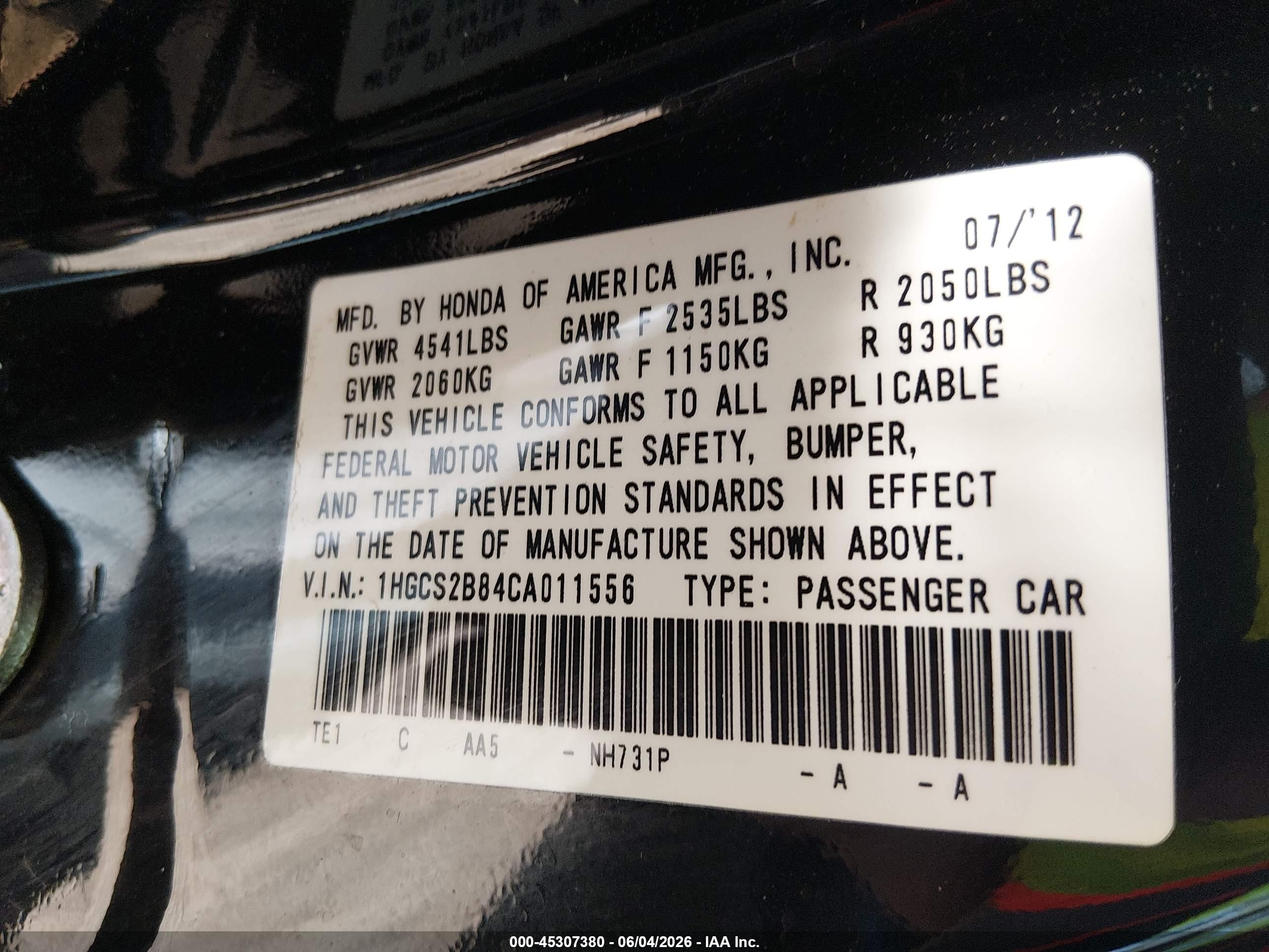2012 Honda Accord 3.5 Ex-l Black vin: 1HGCS2B84CA011556