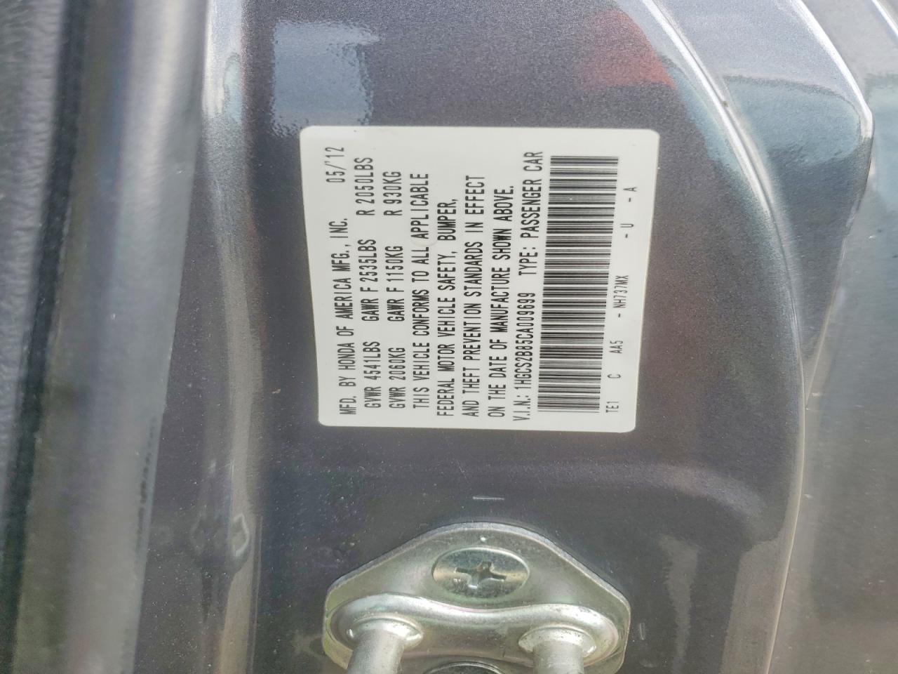 2012 Honda Accord Exl Gray vin: 1HGCS2B85CA009699