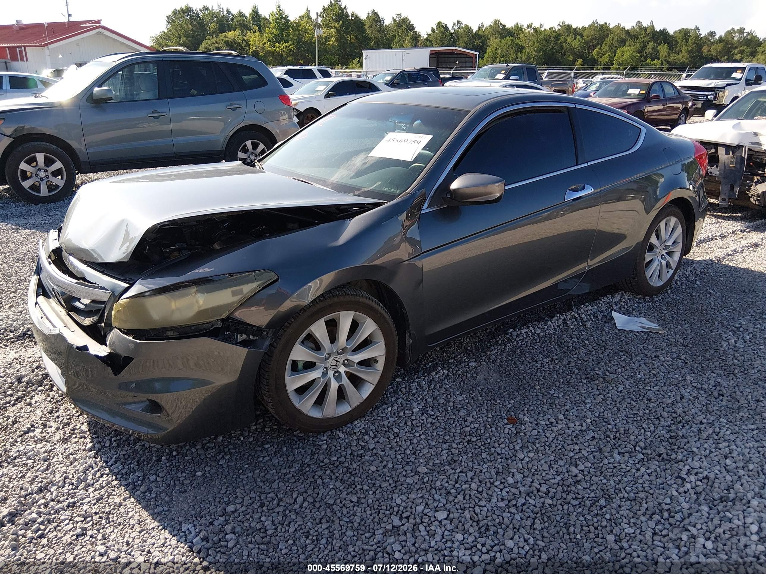 2012 Honda Accord 3.5 Ex-l Gray vin: 1HGCS2B86CA000946
