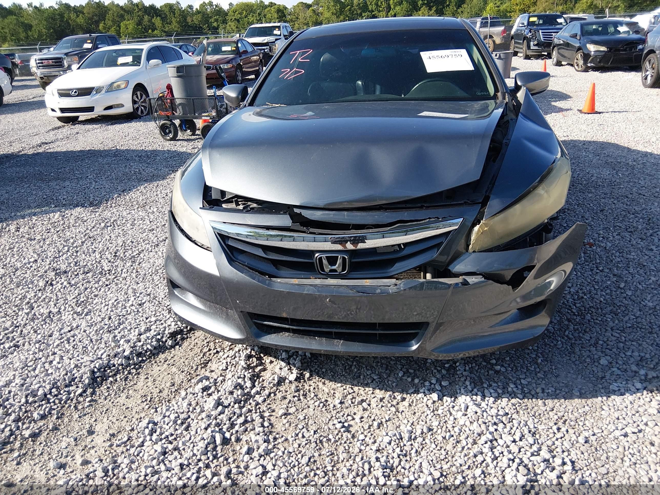 2012 Honda Accord 3.5 Ex-l Gray vin: 1HGCS2B86CA000946