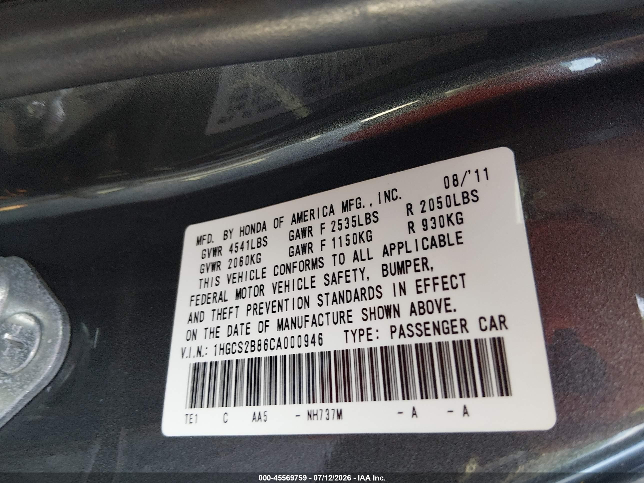 2012 Honda Accord 3.5 Ex-l Gray vin: 1HGCS2B86CA000946