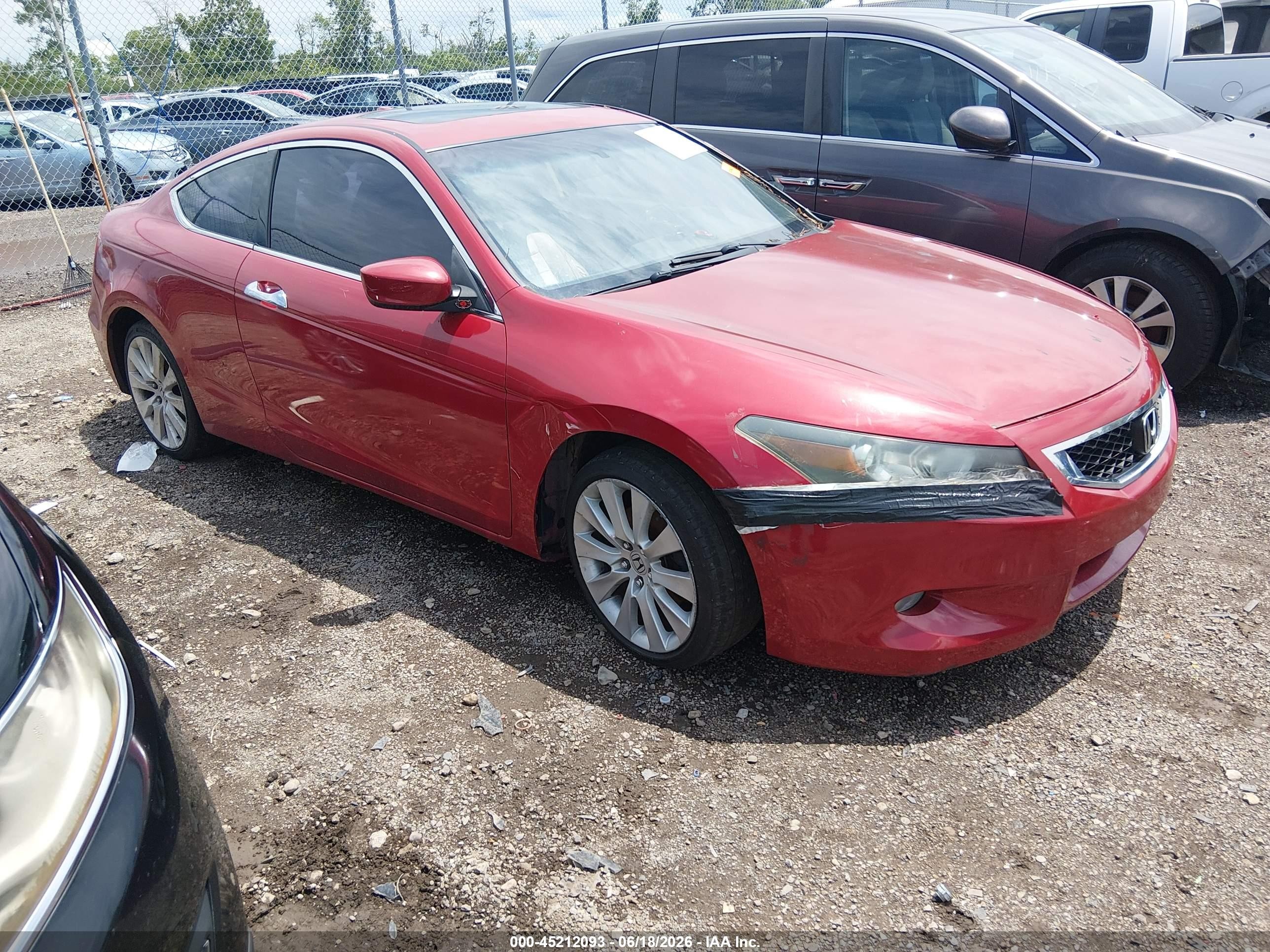 2010 Honda Accord 3.5 Ex-l Burgundy vin: 1HGCS2B87AA006753